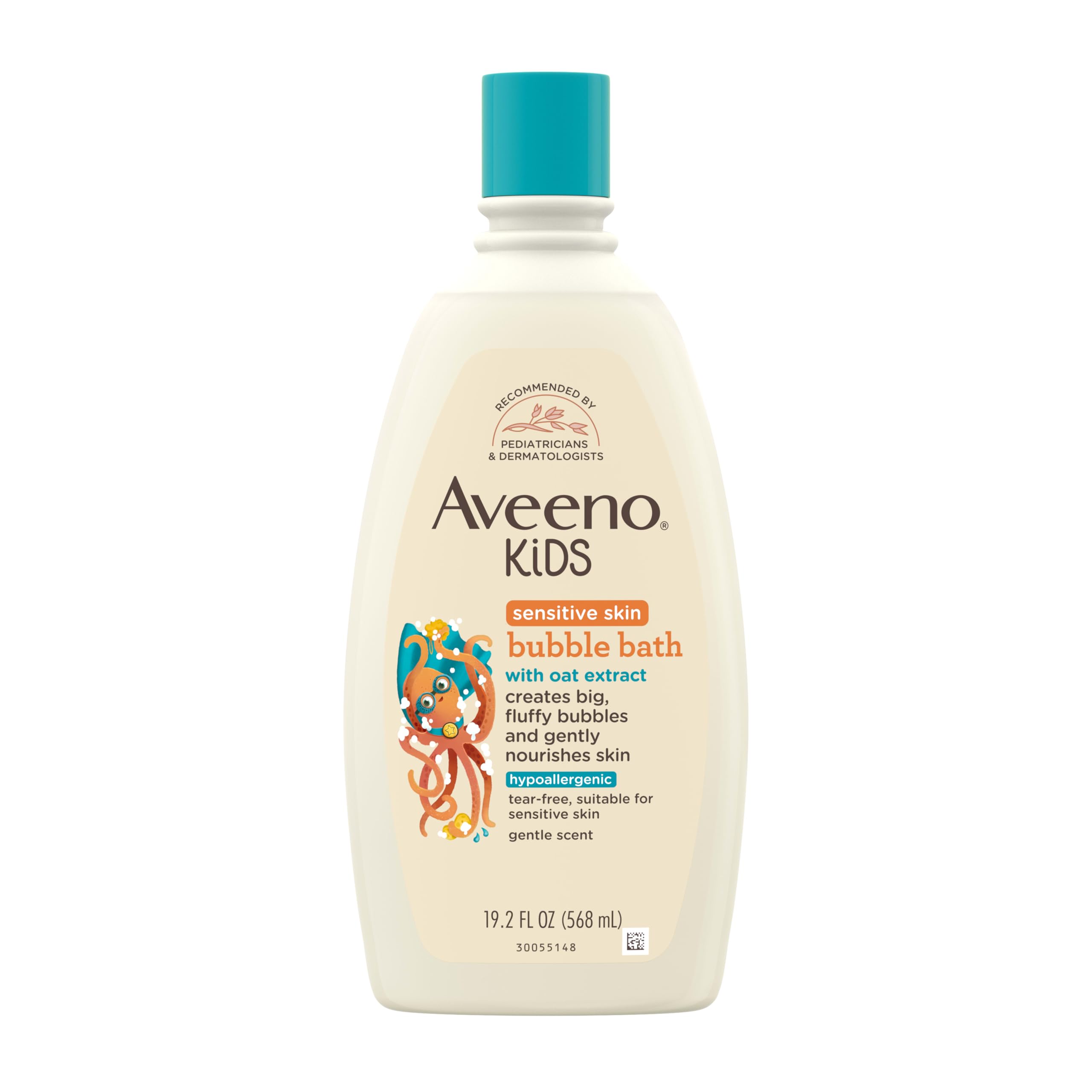 aveeno-kids-bubble-bath-sensitive-skin-19-2-oz-gentle-oat-extract-formula-parabe image 1