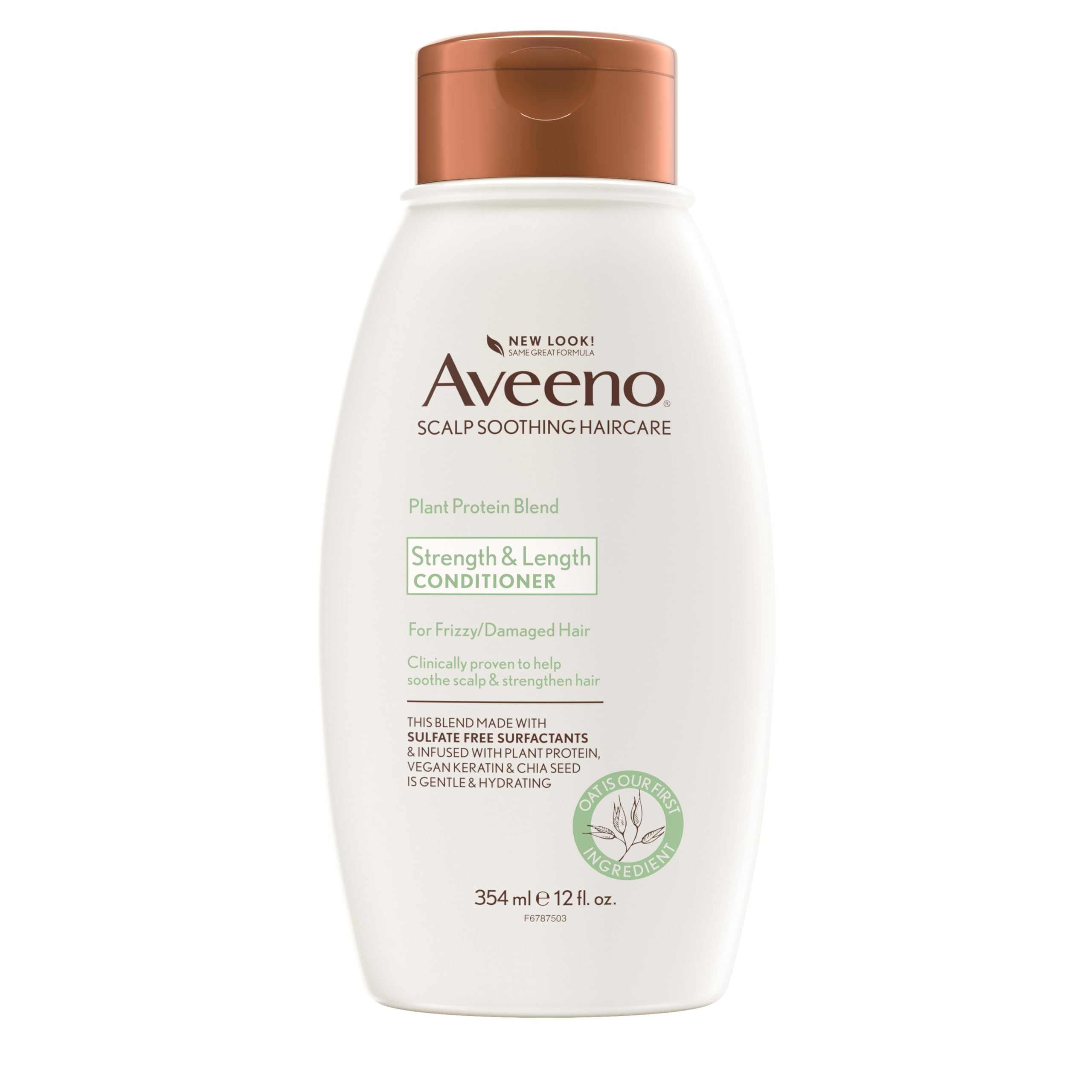 aveeno-strength-length-plant-protein-blend-conditioner-vegan-formula-for-strong- image 1
