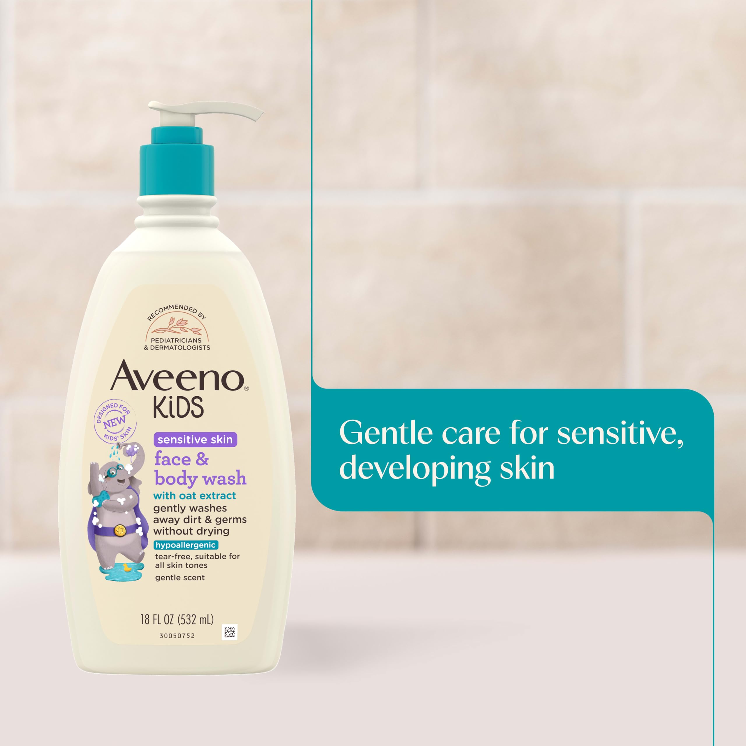 aveeno-kids-sensitive-skin-face-body-wash-with-oat-extract-tear-free-hypoallerge image 5