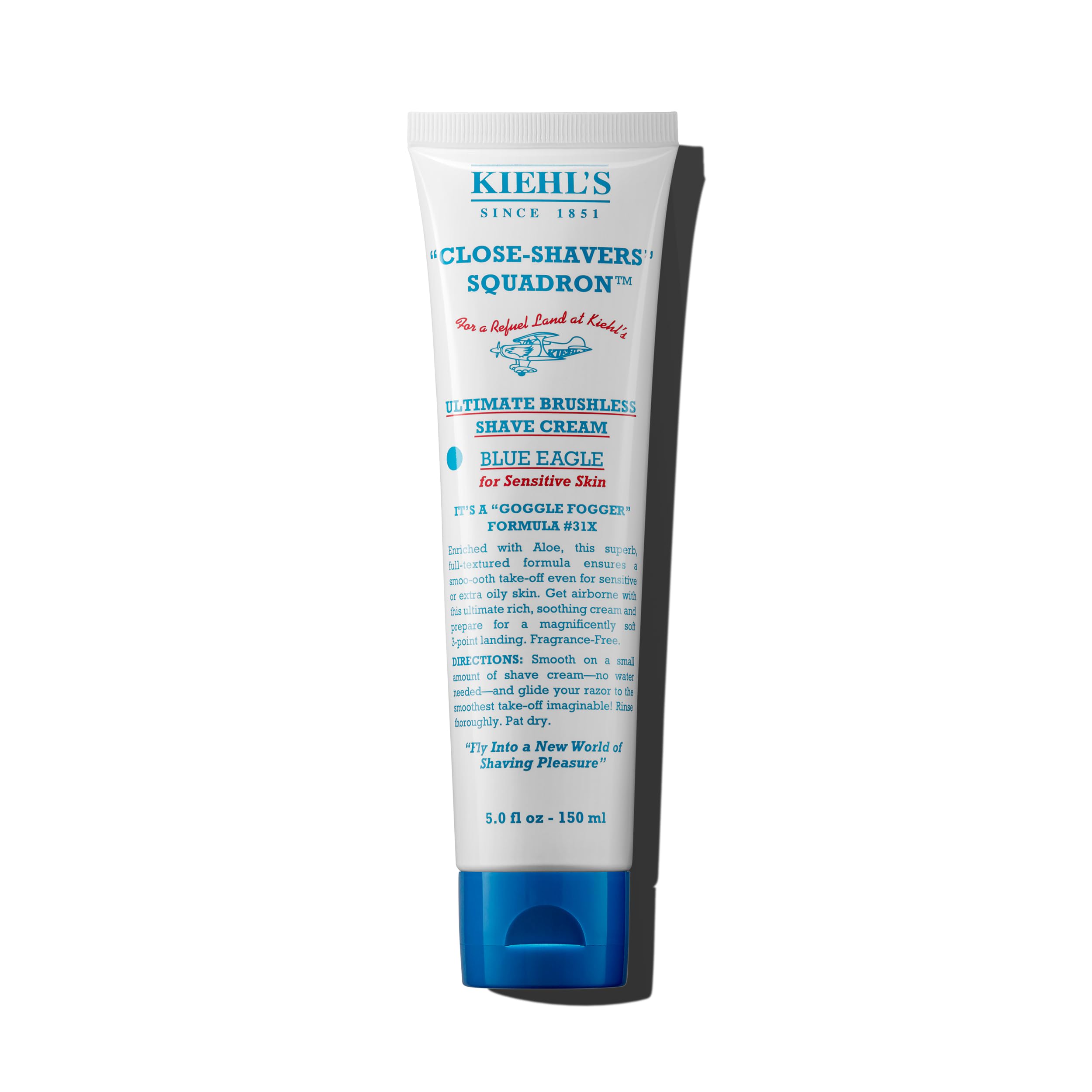 kiehl-s-ultimate-brushless-shave-cream-blue-eagle-unscented-for-sensitive-skin-5 image 1