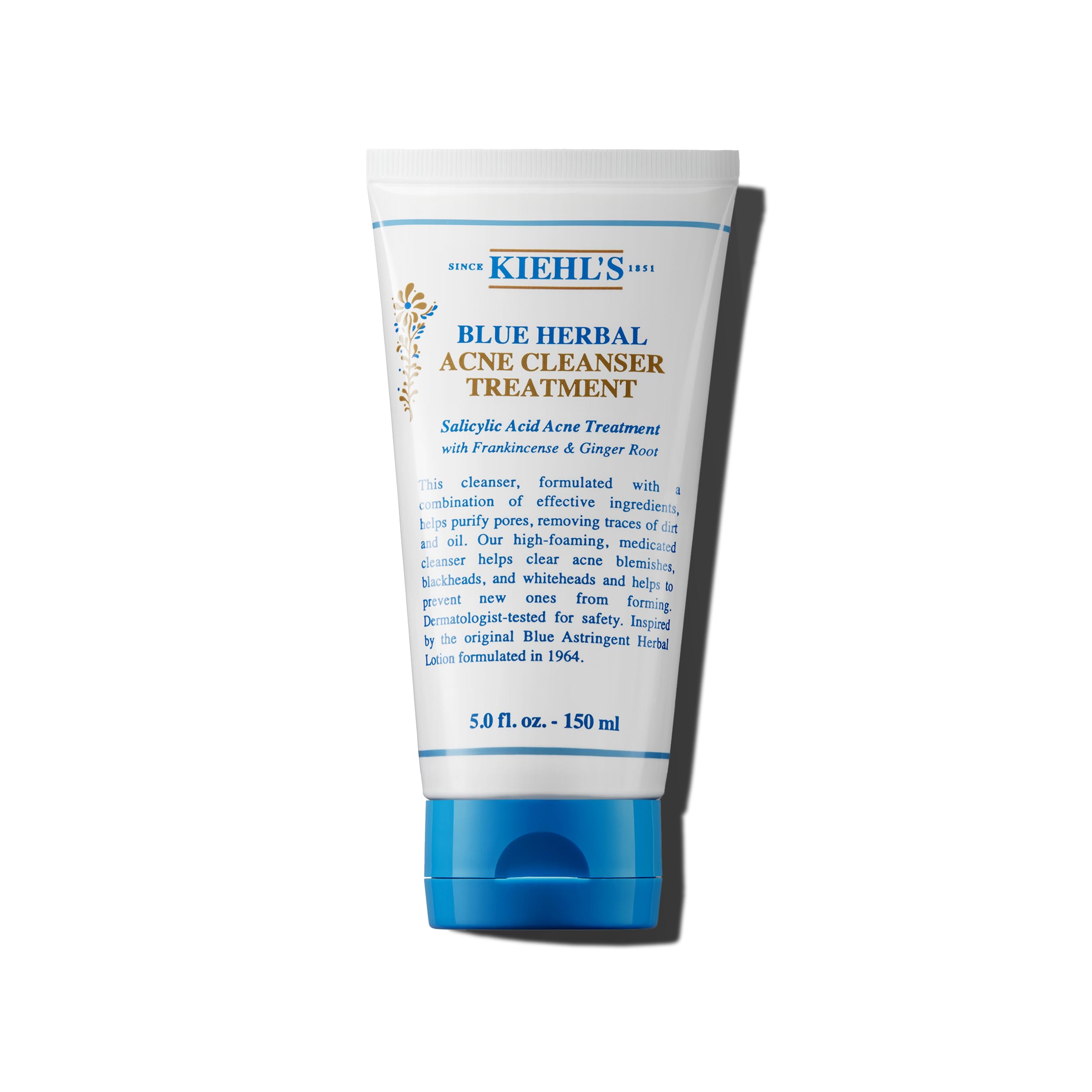 kiehl-s-blue-herbal-acne-cleanser-treatment-with-salicylic-acid-5-oz-foaming-fac image 1