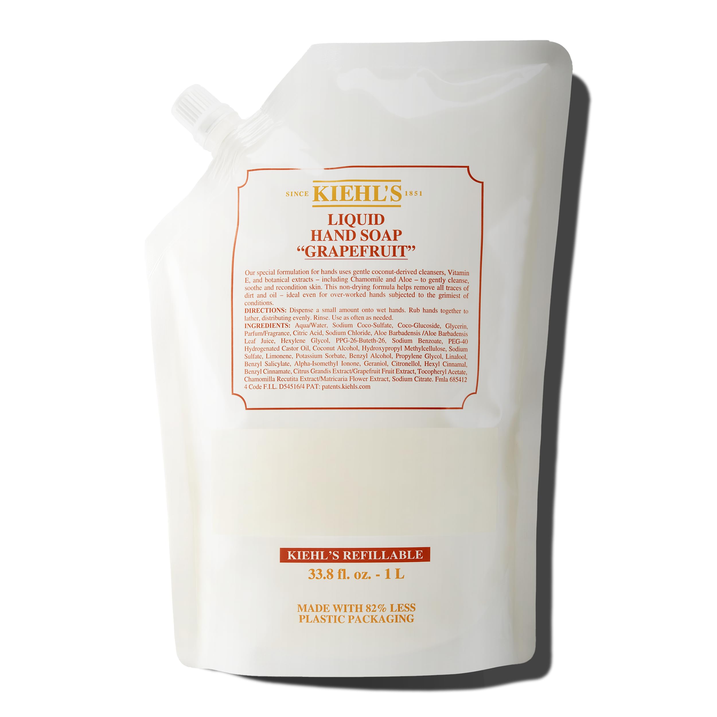 kiehl-s-grapefruit-liquid-hand-soap-scented-hand-wash-with-coconut-derived-clean image 1