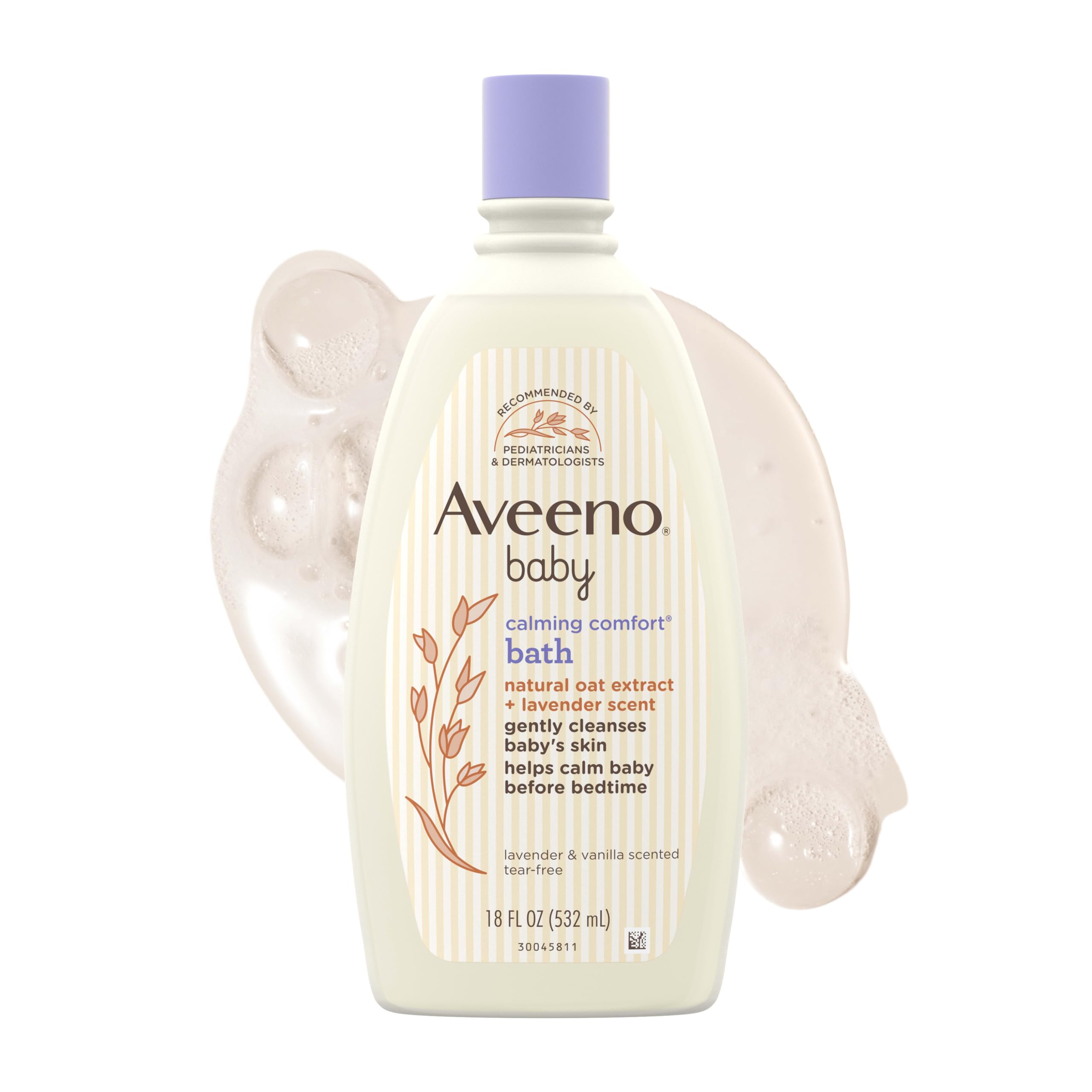aveeno-baby-nighttime-calming-comfort-bath-baby-body-wash-with-natural-oat-extra image 1