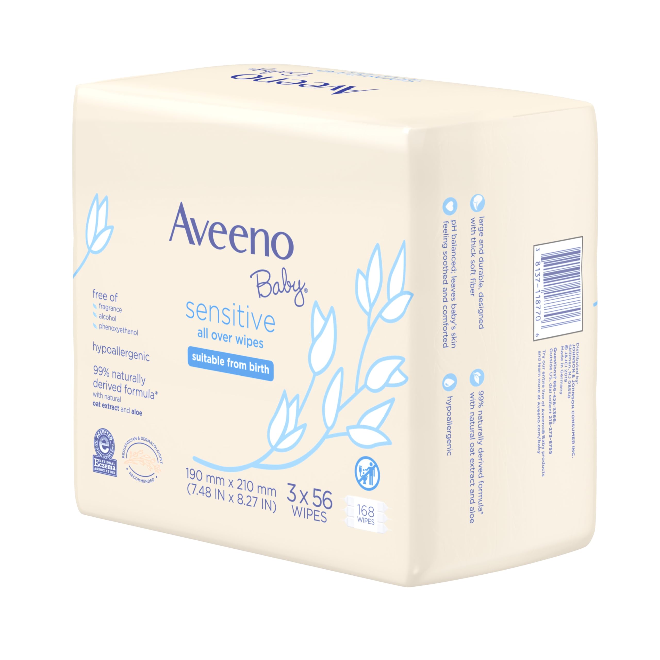 aveeno-baby-sensitive-all-over-wipes-with-aloe-natural-oat-extract-for-face-bott image 4