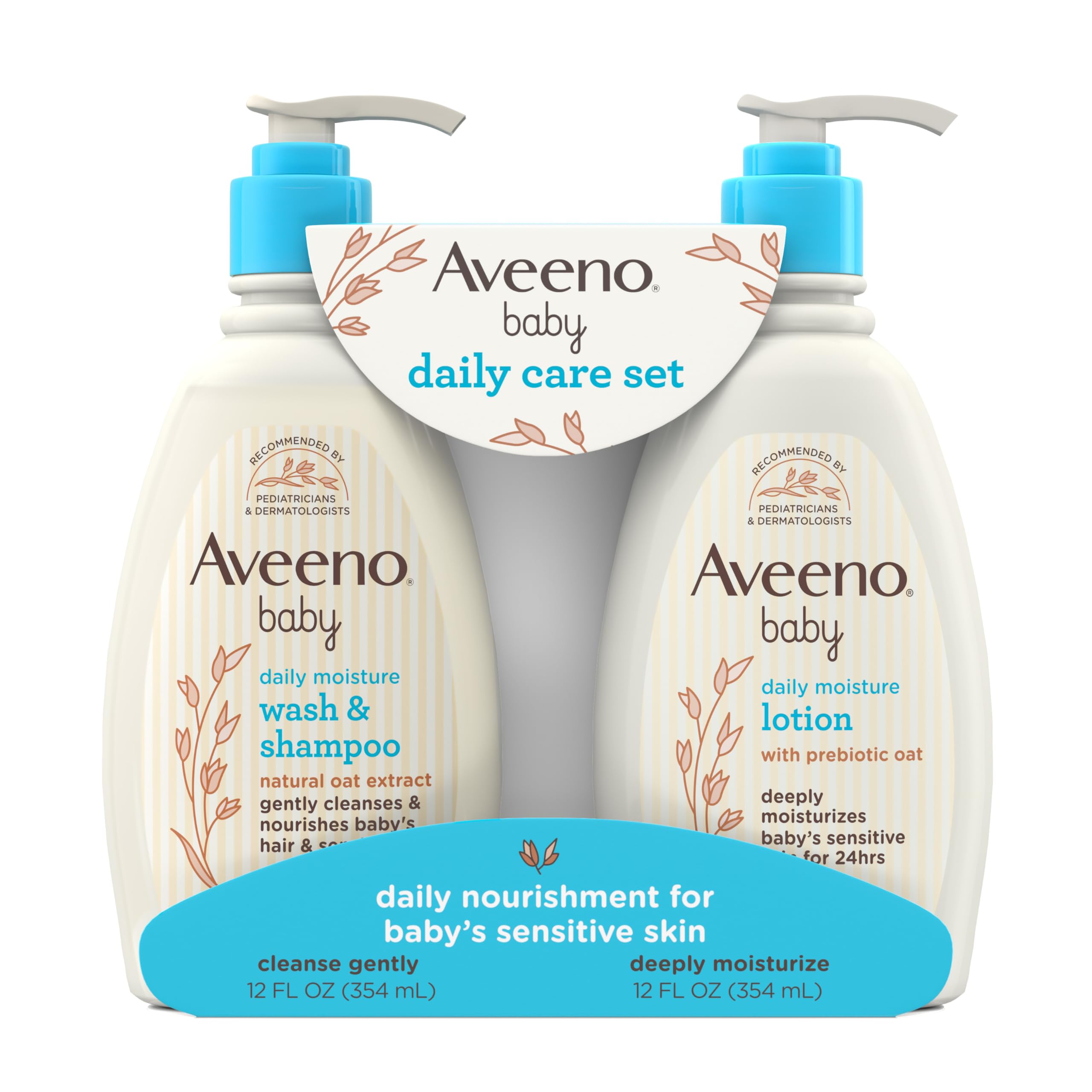 aveeno-baby-daily-care-gift-set-with-oat-extract-moisturizing-lotion-and-2-in-1- image 1