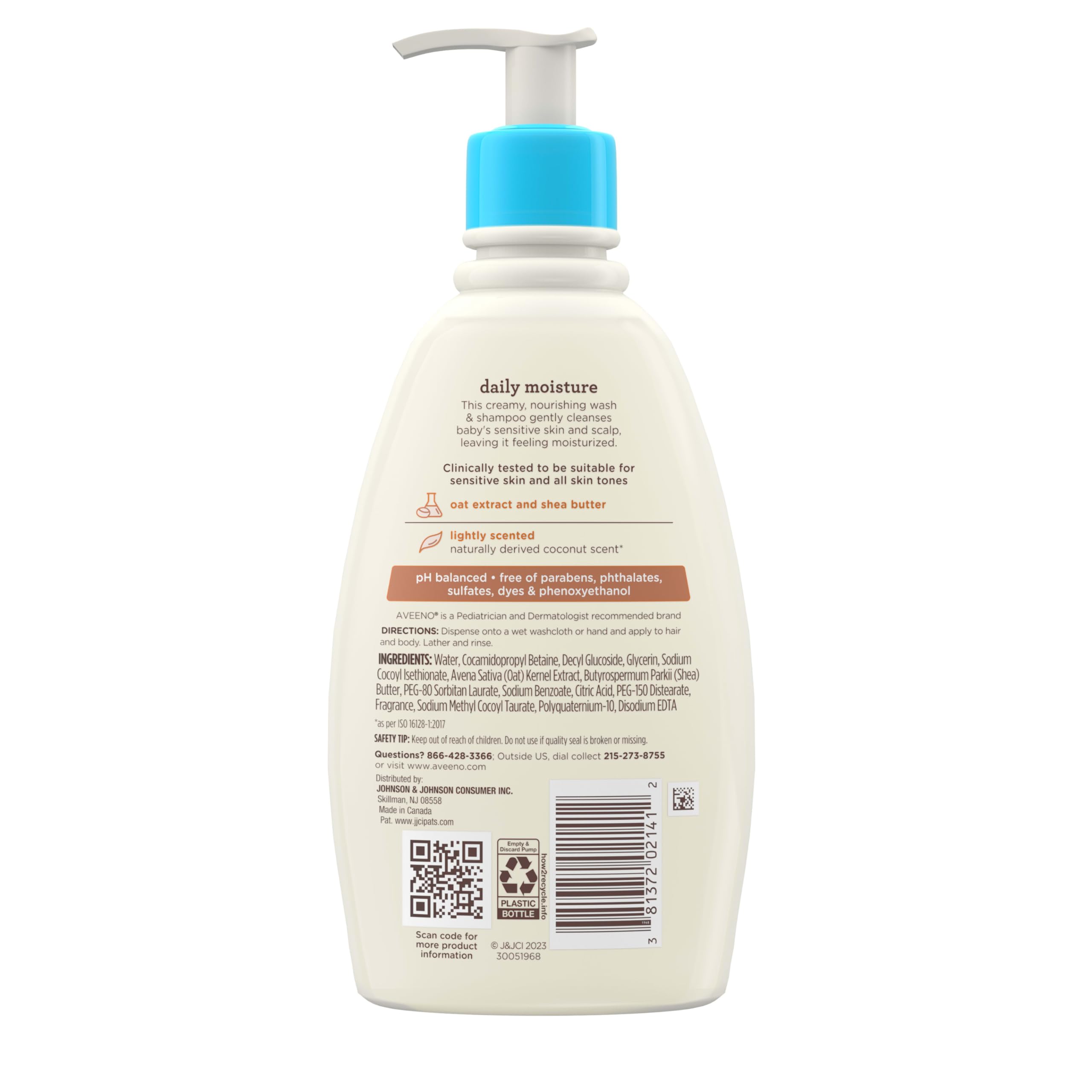 aveeno-baby-daily-moisturizing-2-in-1-wash-shampoo-gentle-coconut-scent-12-fl-oz image 6
