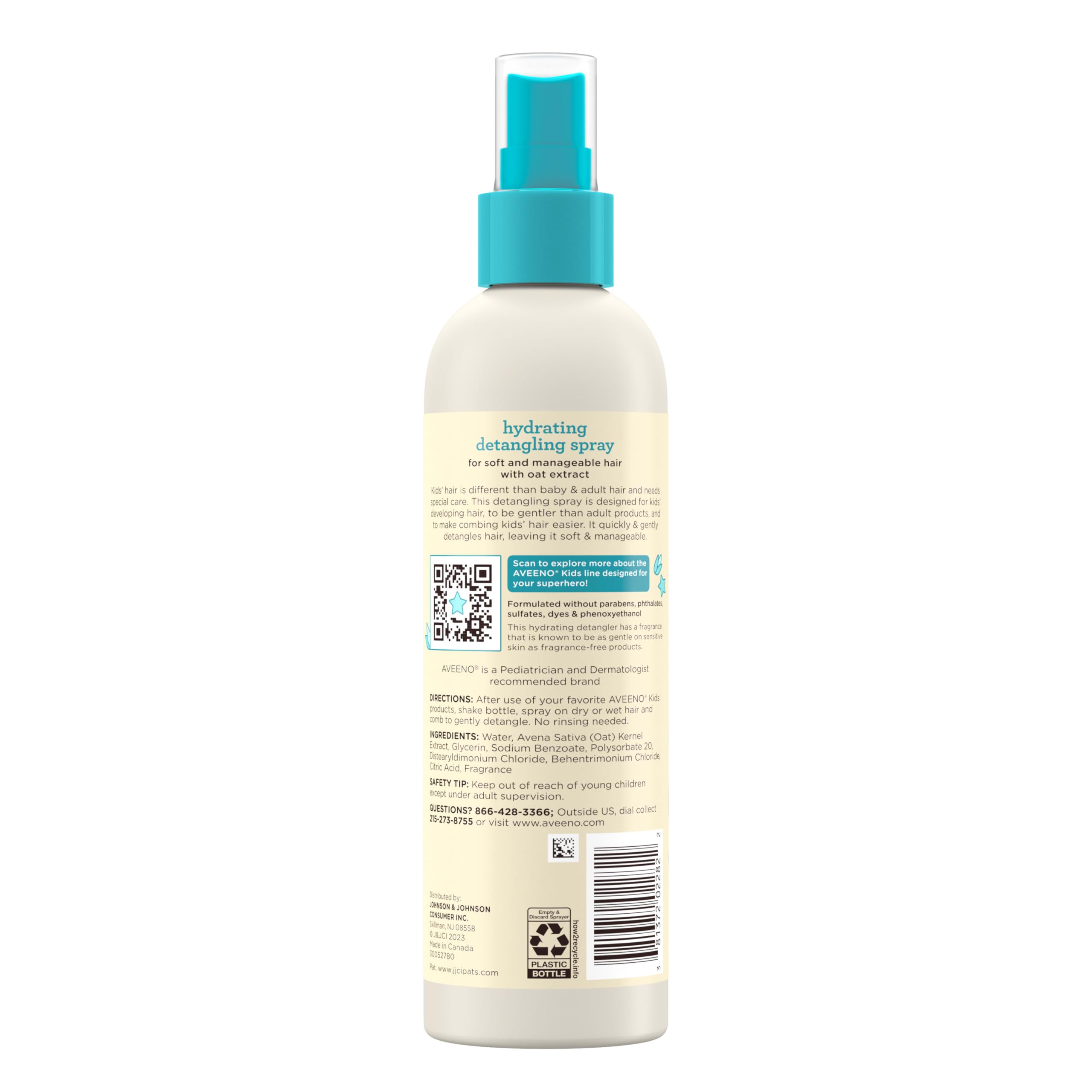 aveeno-kids-hydrating-detangling-spray-with-oat-extract-tear-free-gentle-for-sen image 7