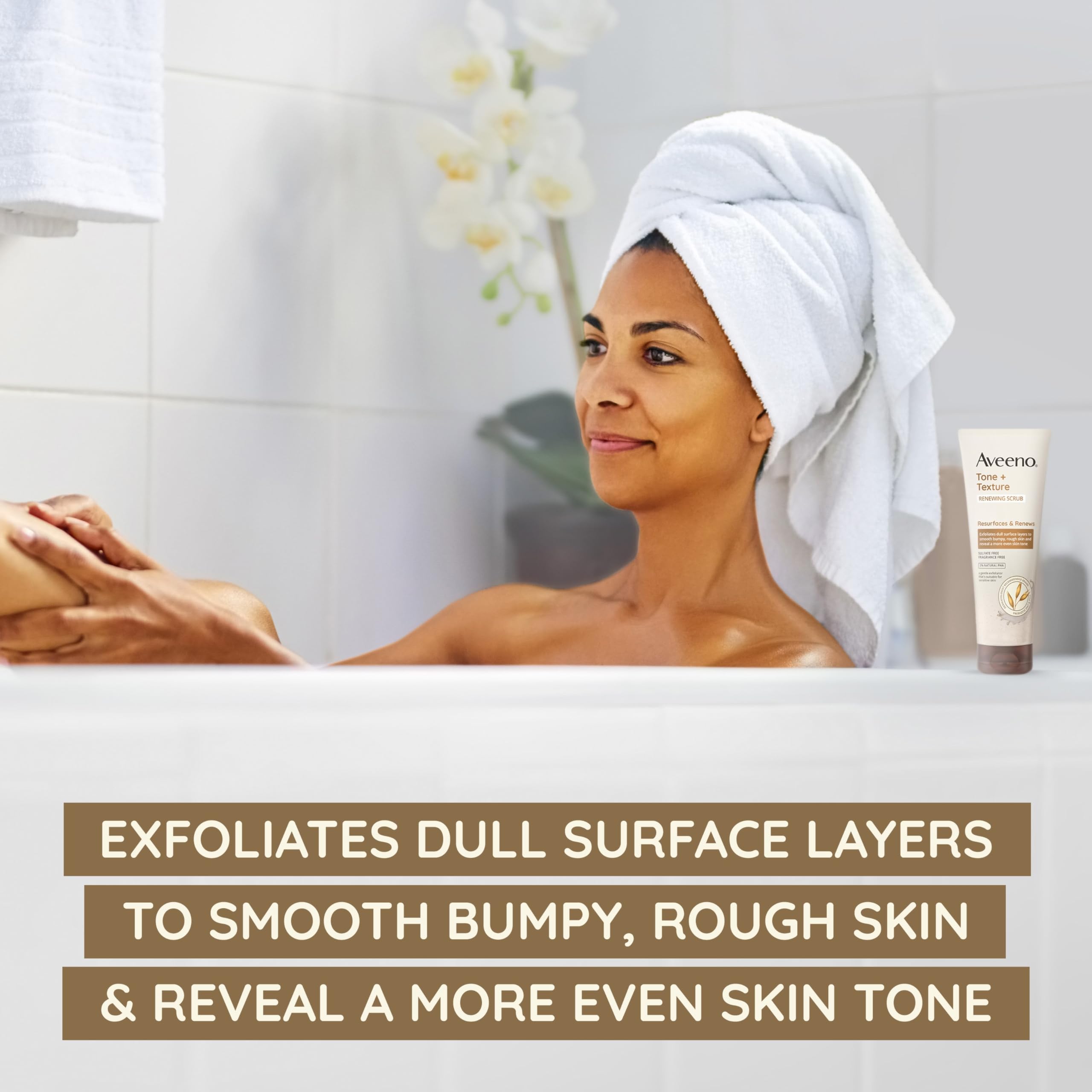 aveeno-tone-texture-renewing-body-scrub-prebiotic-oat-exfoliating-wash-for-smoot image 3