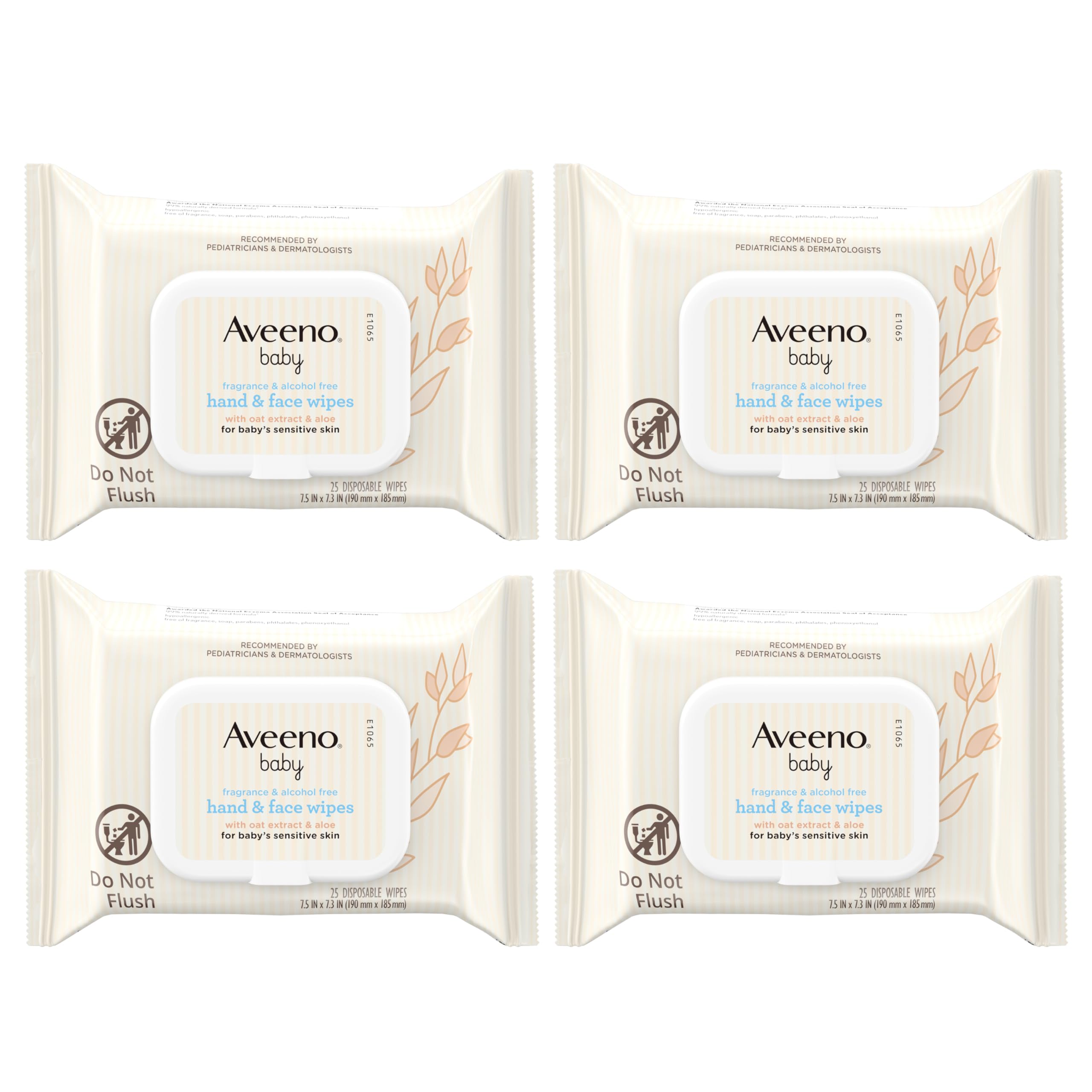 aveeno-baby-fragrance-free-hand-face-wipes-with-oat-extract-aloe-hypoallergenic- image 1