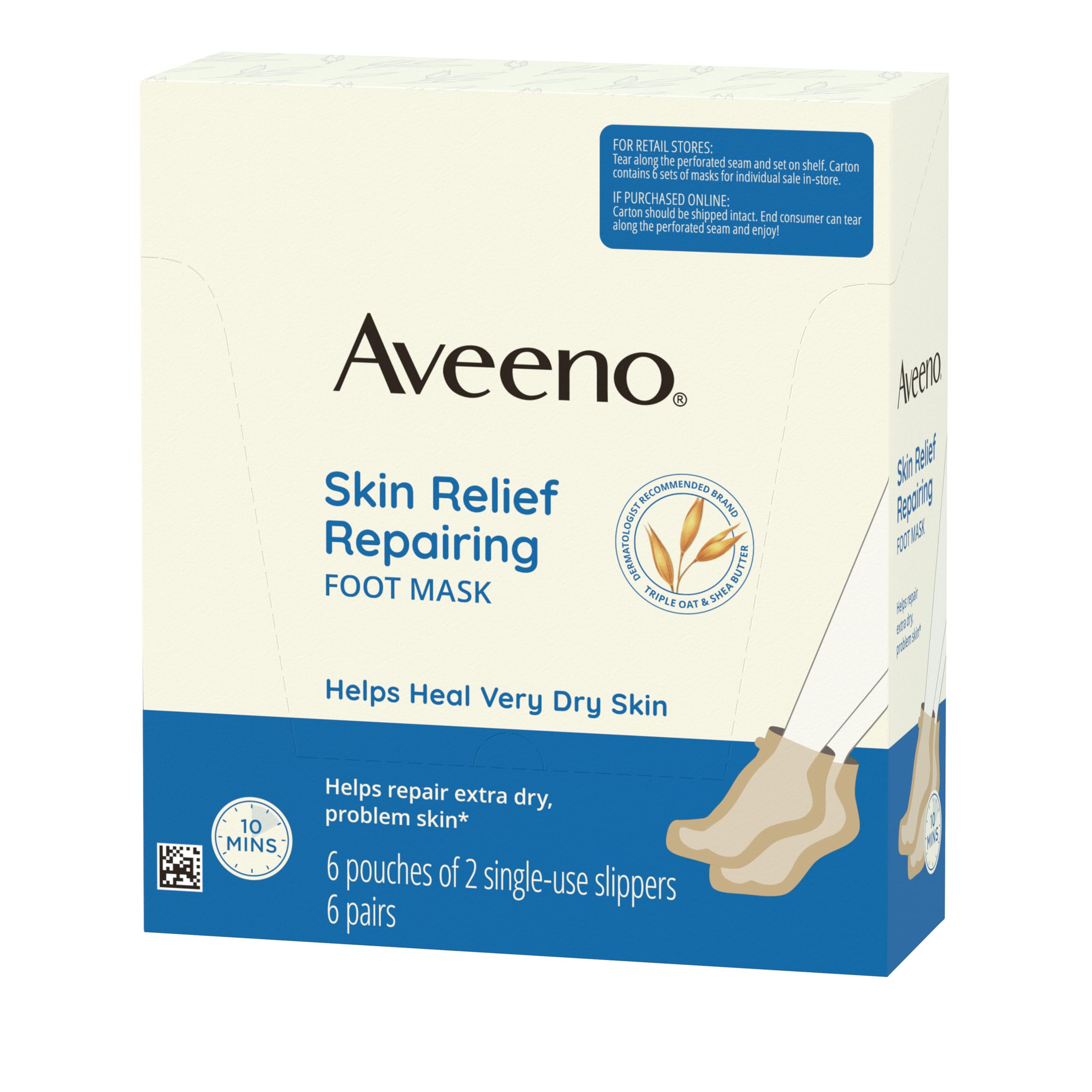aveeno-skin-relief-repairing-foot-mask-moisturizing-socks-with-prebiotic-oat-she image 7