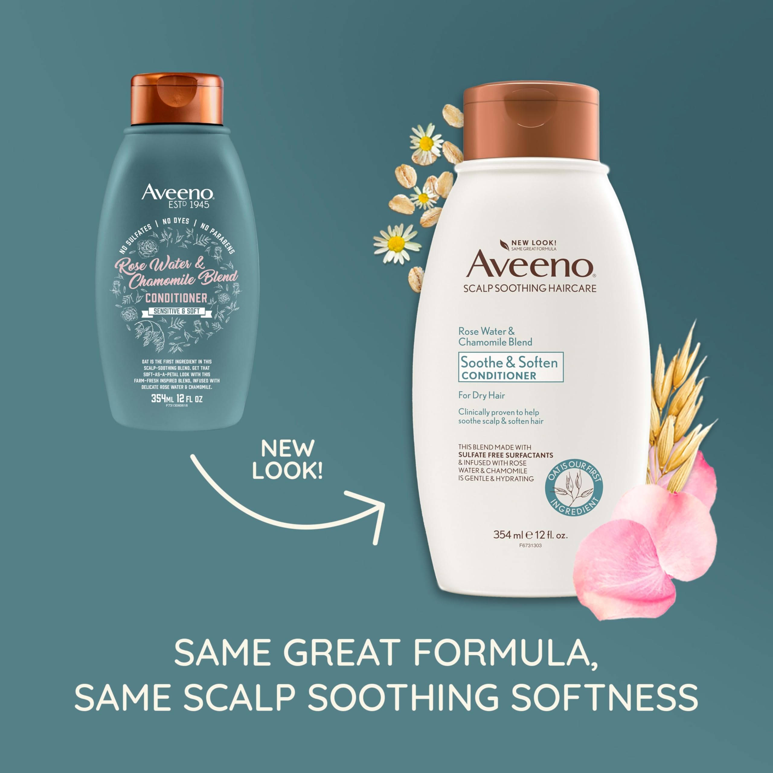 aveeno-rose-water-chamomile-conditioner-for-dry-hair-hydrating-12-fl-oz image 2