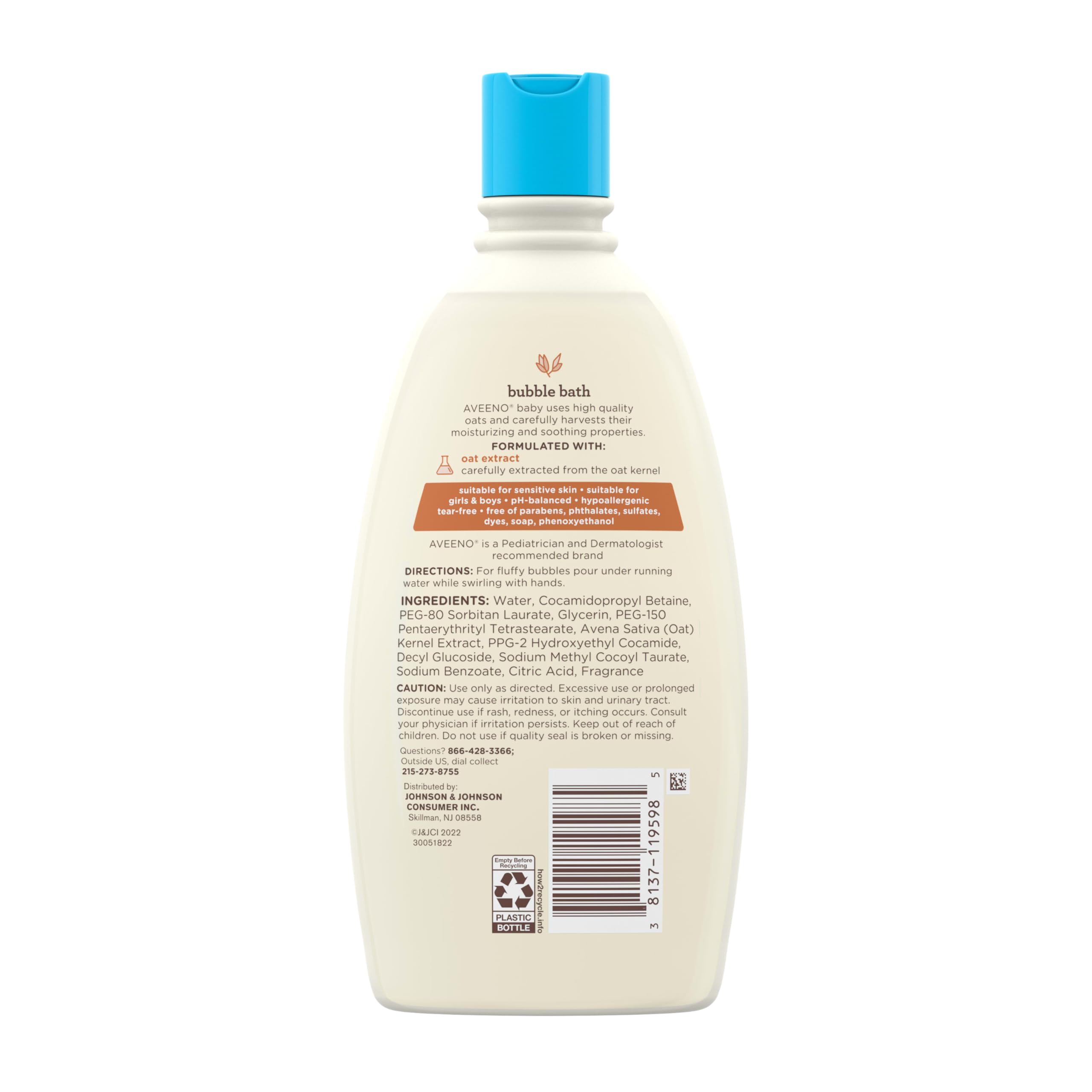 aveeno-baby-sensitive-skin-bubble-bath-with-oat-extract-gently-cleanses-and-hydr image 6