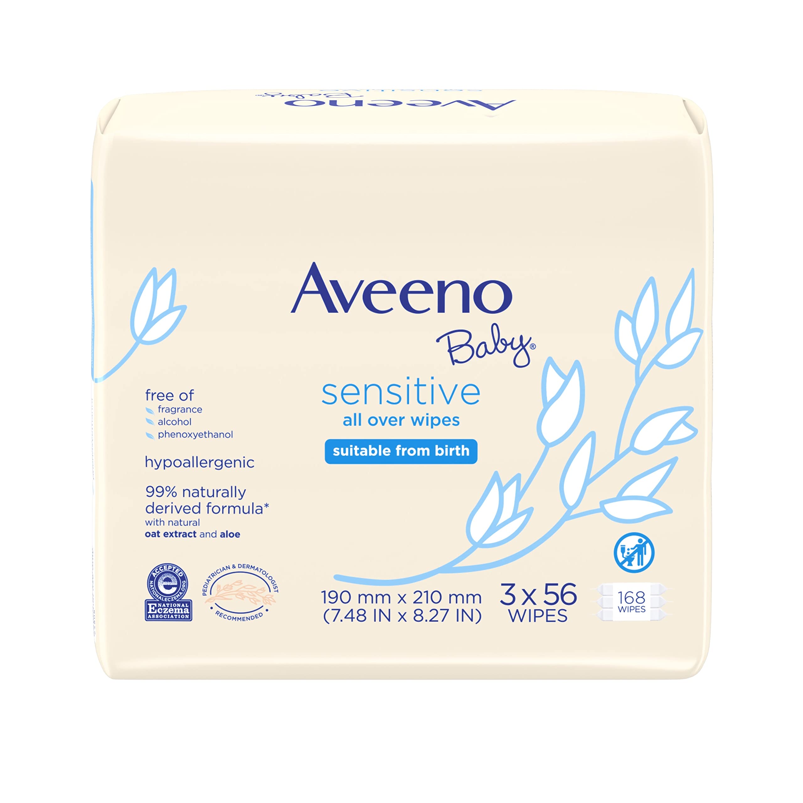 aveeno-baby-sensitive-all-over-wipes-with-aloe-natural-oat-extract-for-face-bott image 7