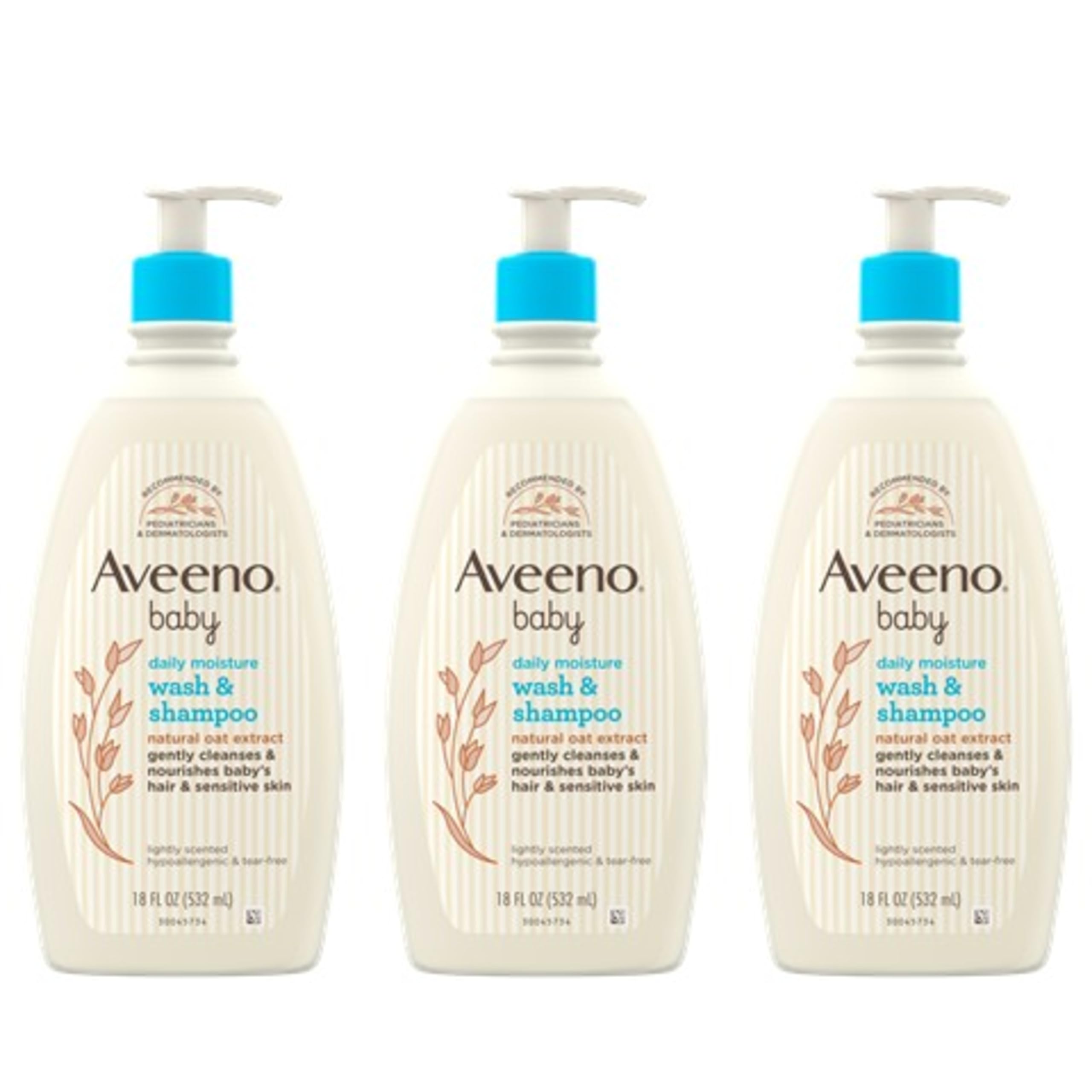 aveeno-baby-gentle-body-wash-shampoo-with-natural-oat-extract-tear-free-paraben- image 1
