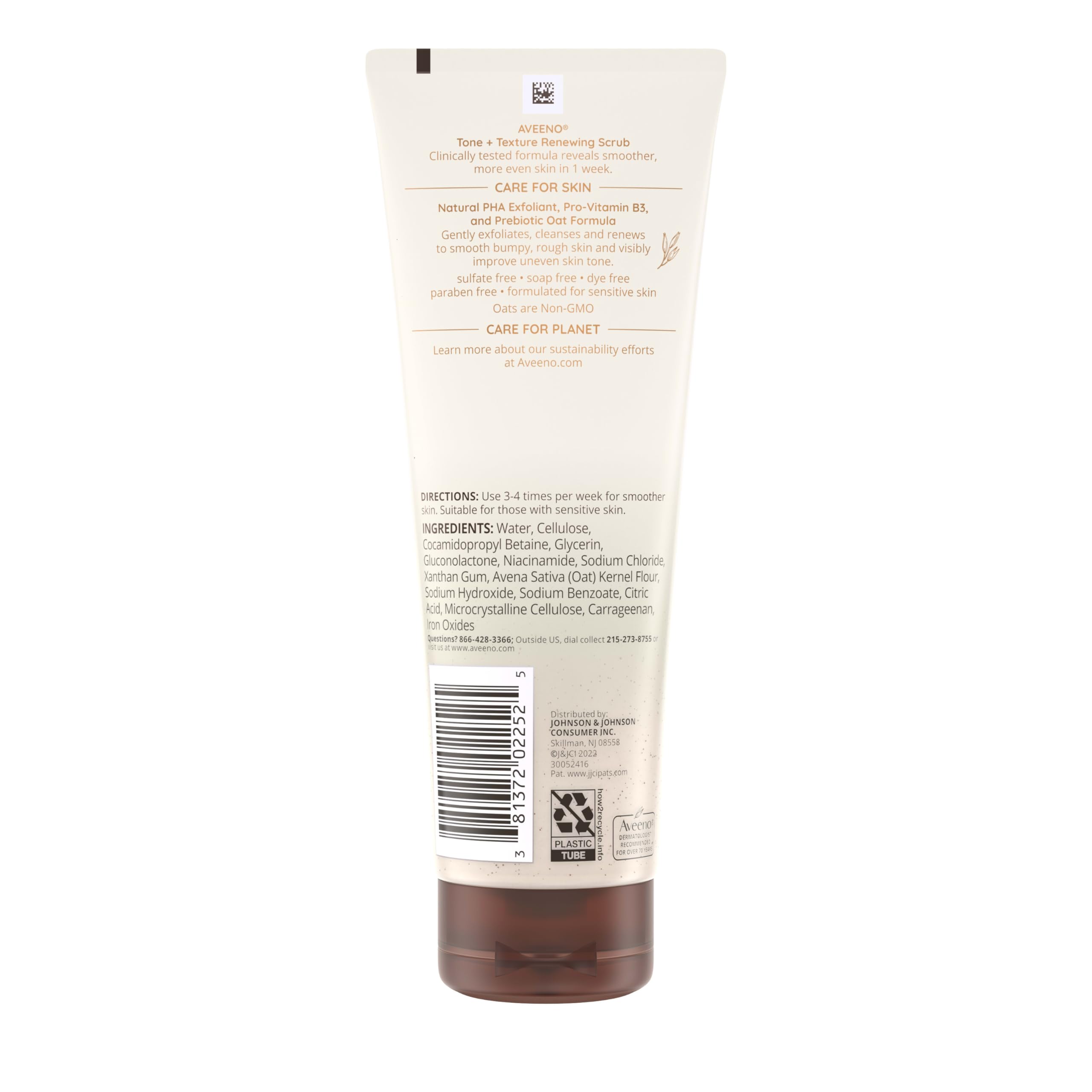 aveeno-tone-texture-renewing-body-scrub-prebiotic-oat-exfoliating-wash-for-smoot image 6