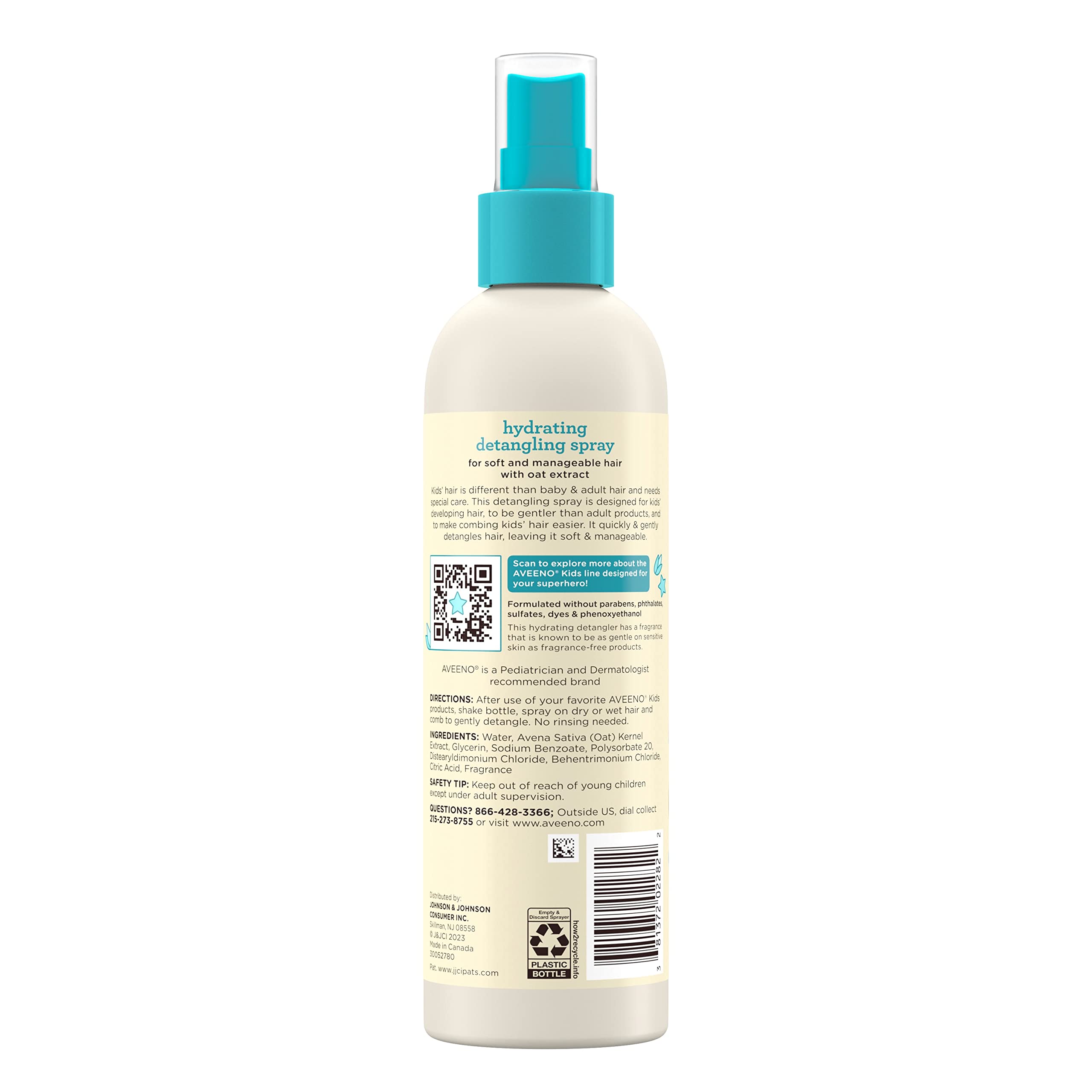 aveeno-kids-hydrating-detangling-spray-with-oat-extract-tear-free-gentle-for-sen image 8