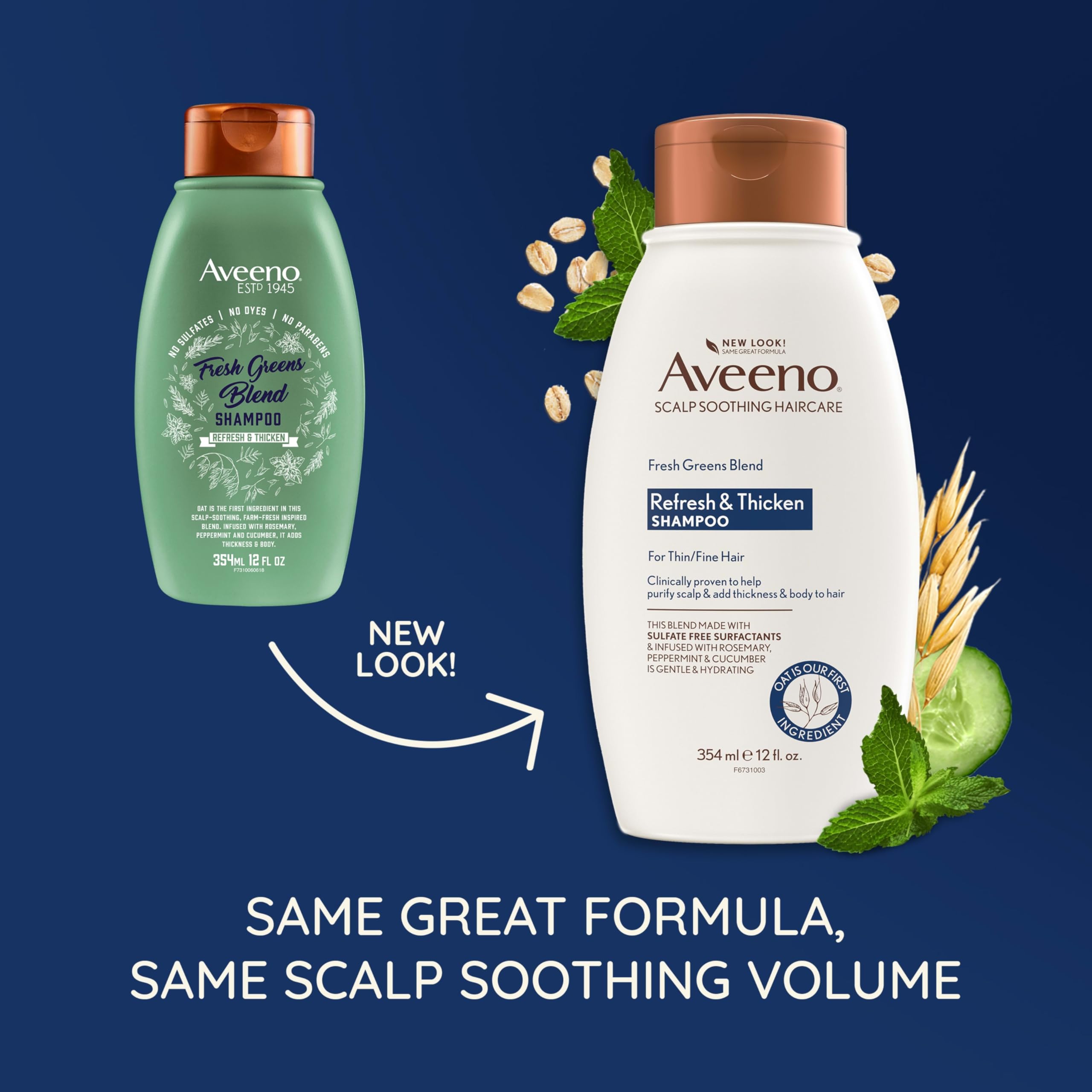 aveeno-fresh-greens-blend-natural-volumizing-shampoo-with-cucumber-rosemary-for- image 2