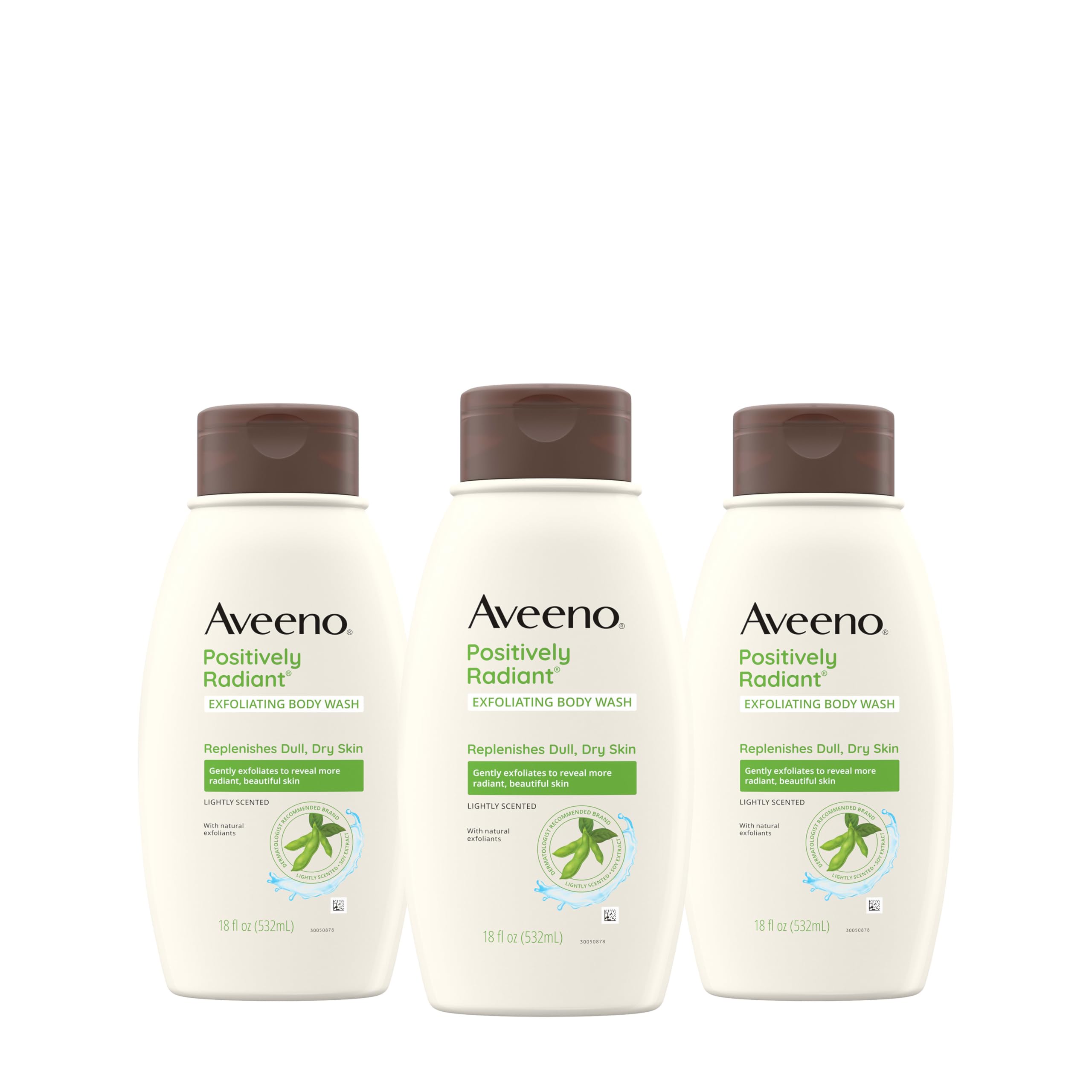 aveeno-positively-radiant-exfoliating-body-wash-with-soy-extract-18-fl-oz-pack-o image 1