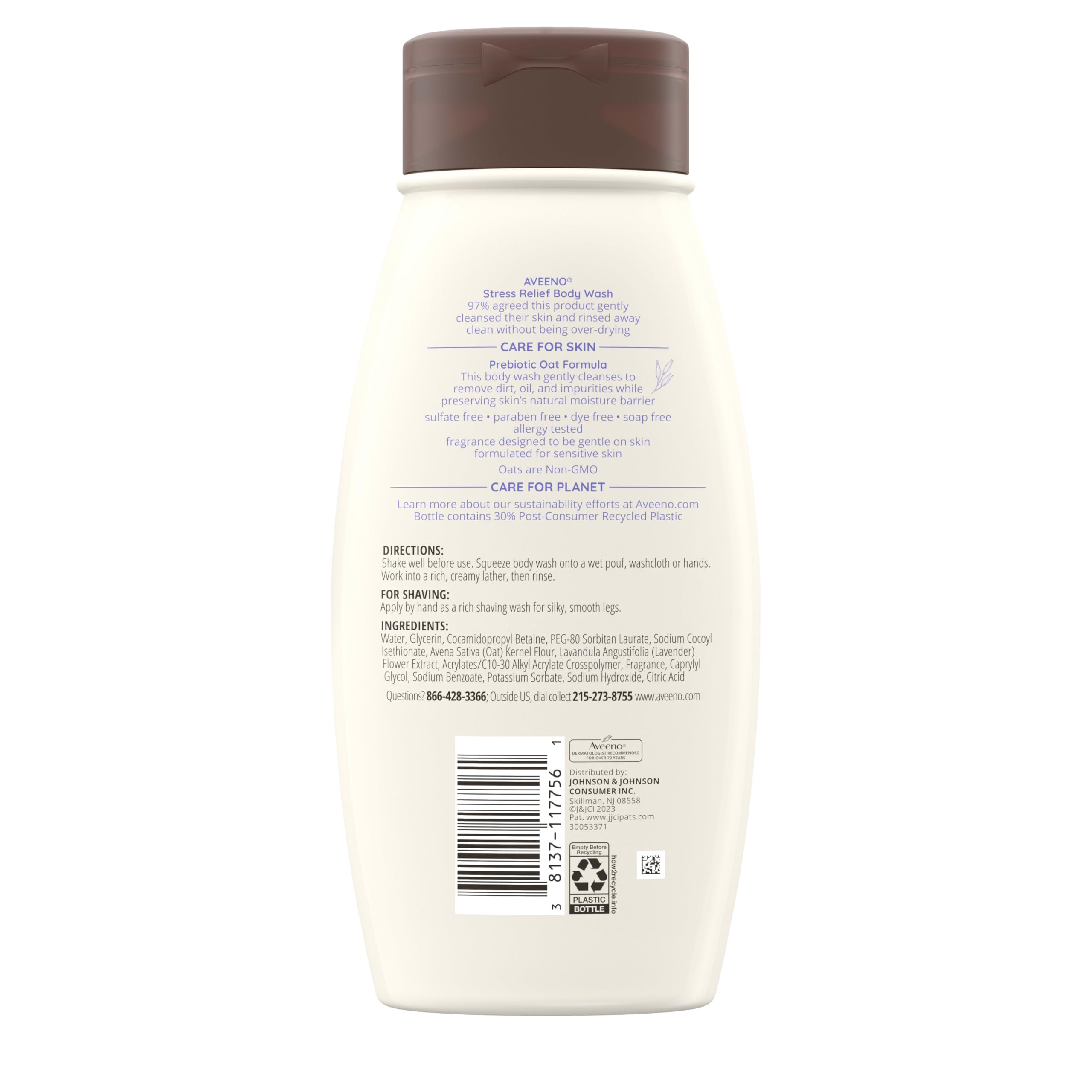aveeno-stress-relief-body-wash-with-prebiotic-oat-lavender-soap-free-twin-pack-2 image 8