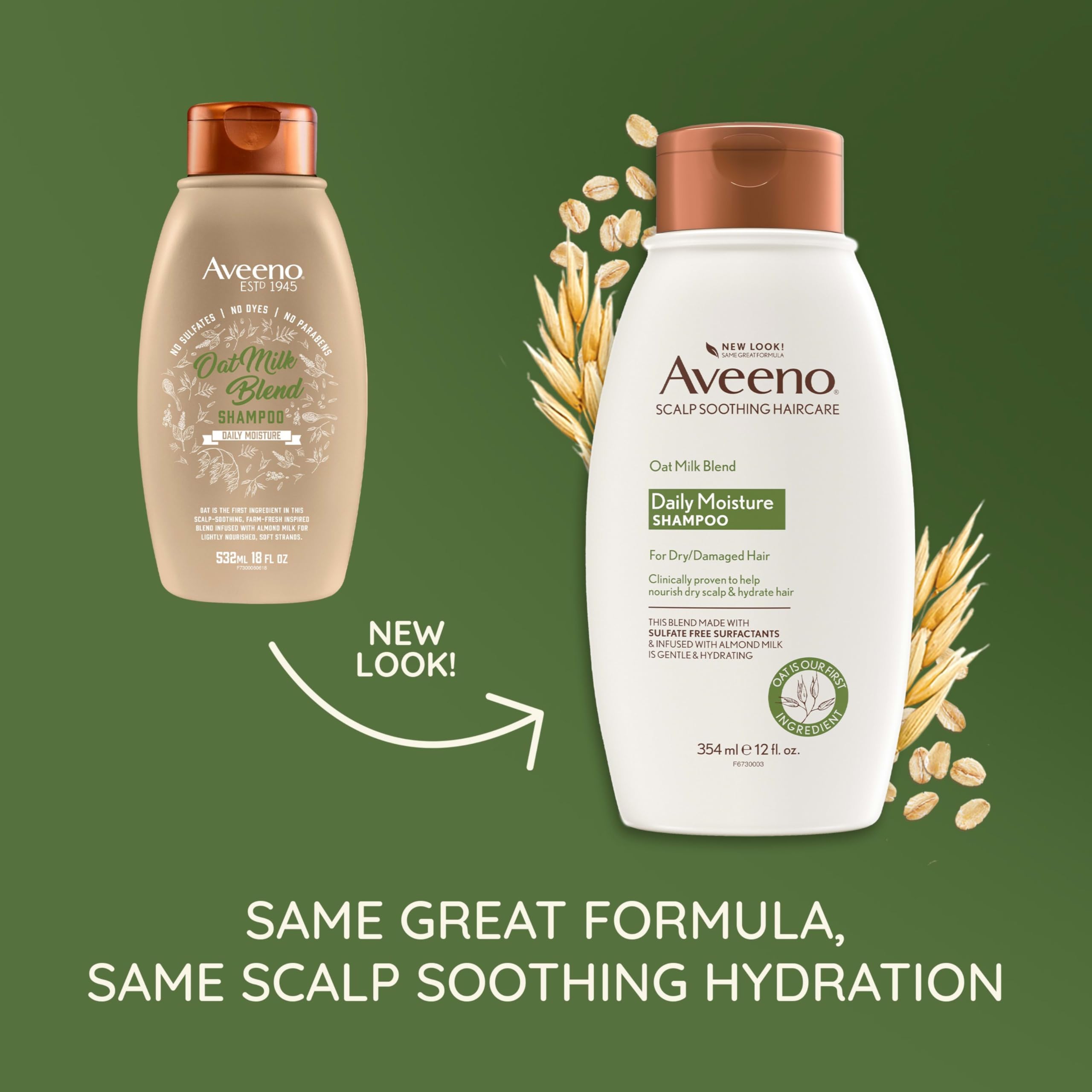 aveeno-oat-milk-blend-moisturizing-shampoo-ultra-hydrating-for-dry-damaged-hair- image 2