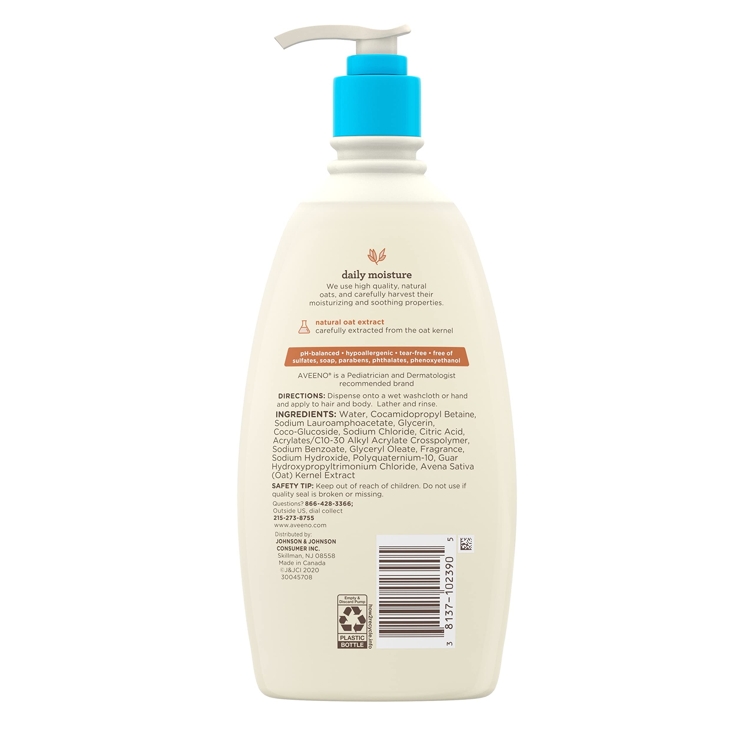 aveeno-baby-gentle-body-wash-shampoo-with-natural-oat-extract-tear-free-paraben- image 5