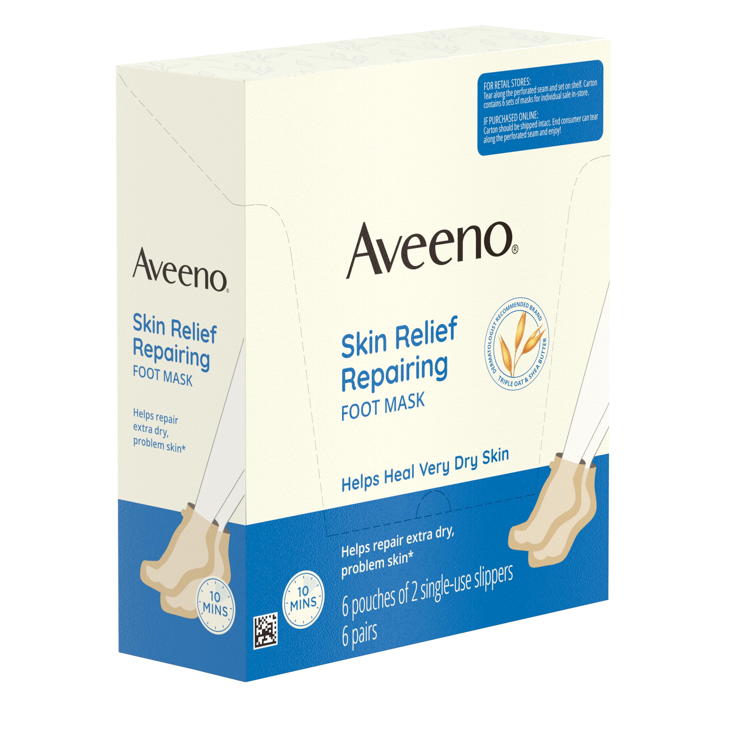aveeno-skin-relief-repairing-foot-mask-moisturizing-socks-with-prebiotic-oat-she image 3