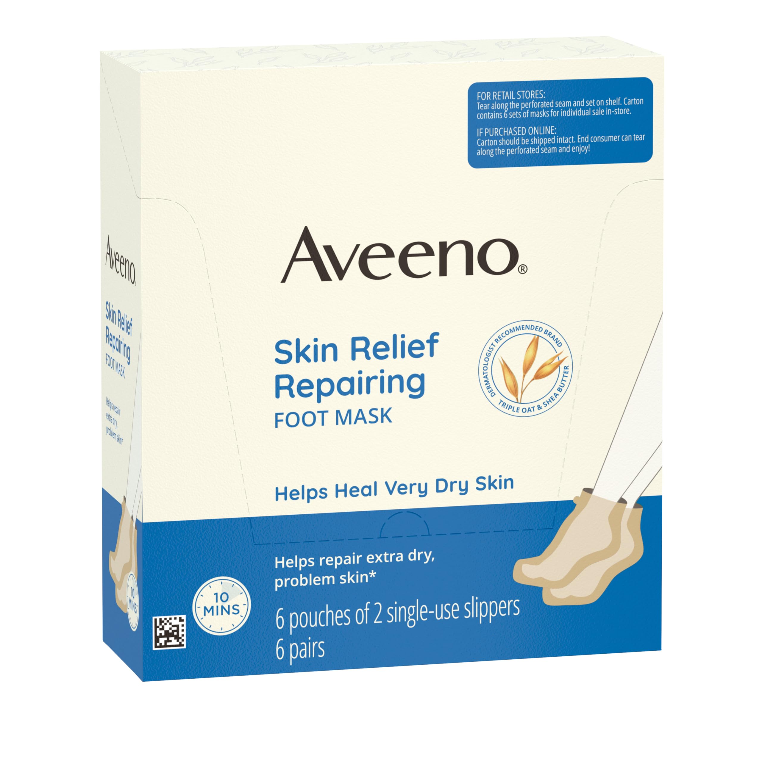 aveeno-skin-relief-repairing-foot-mask-moisturizing-socks-with-prebiotic-oat-she image 6