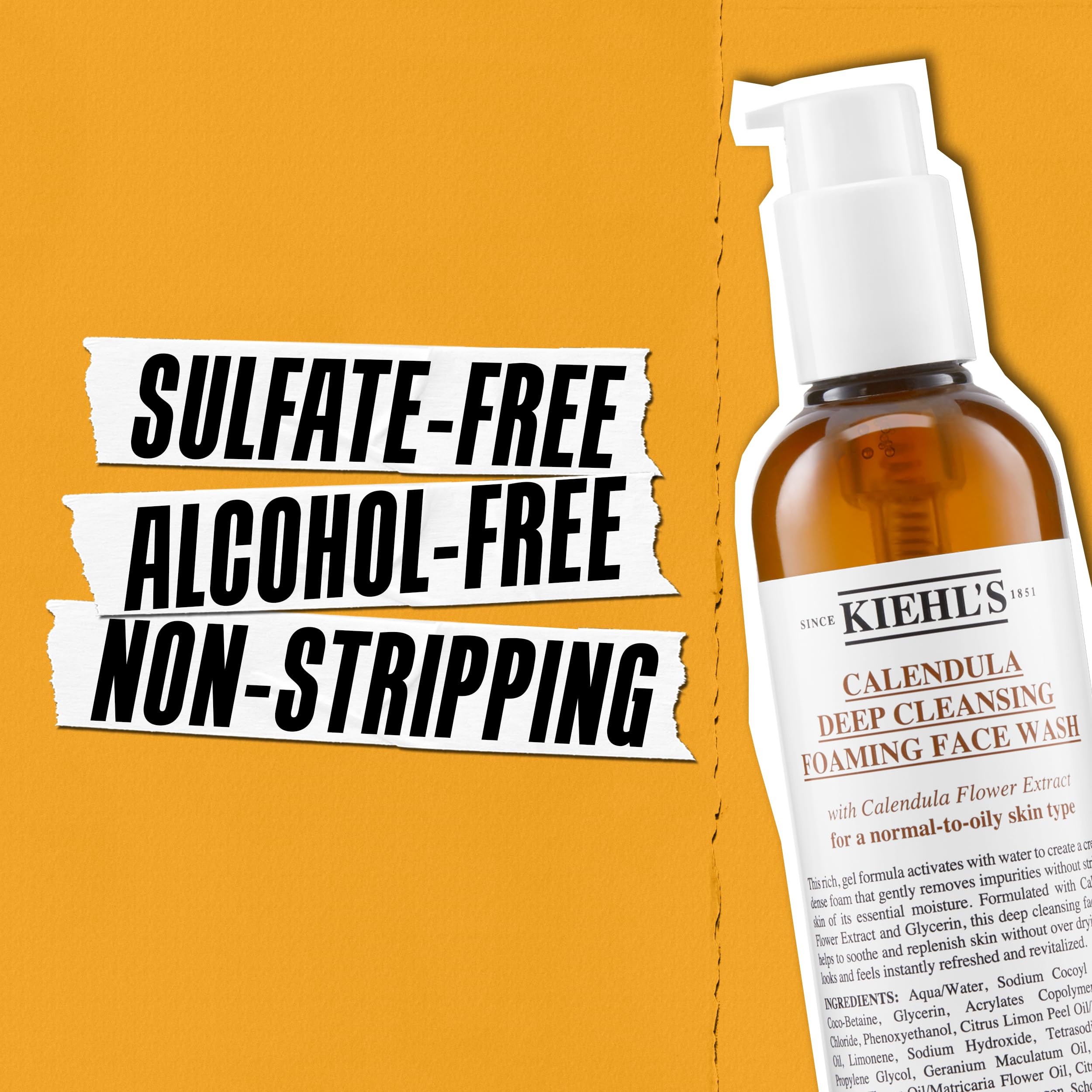 kiehl-s-calendula-deep-cleansing-face-wash-gentle-foaming-cleanser-for-normal-to image 4
