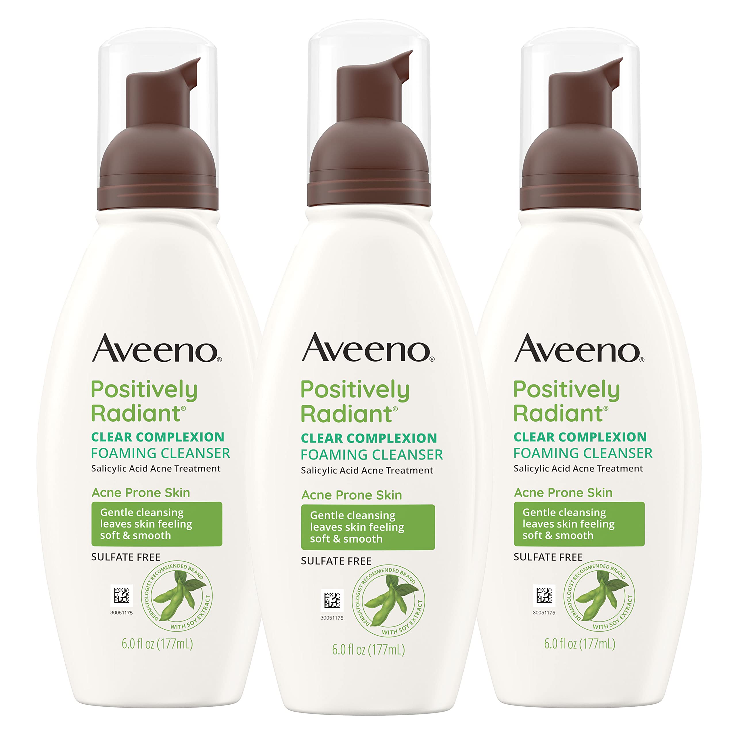 aveeno-clear-complexion-foaming-oil-free-facial-cleanser-with-salicylic-acid-6-f image 1