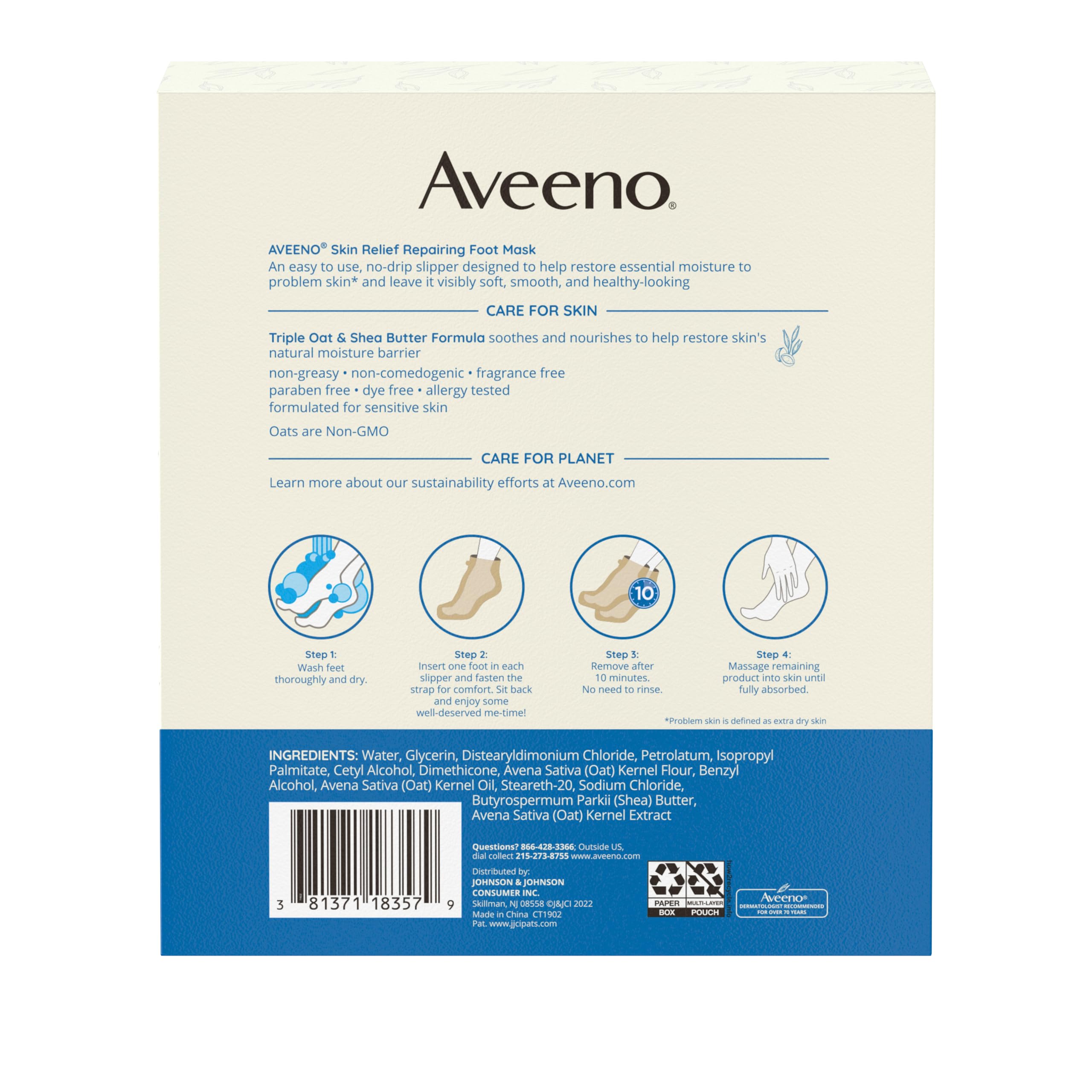 aveeno-skin-relief-repairing-foot-mask-moisturizing-socks-with-prebiotic-oat-she image 8