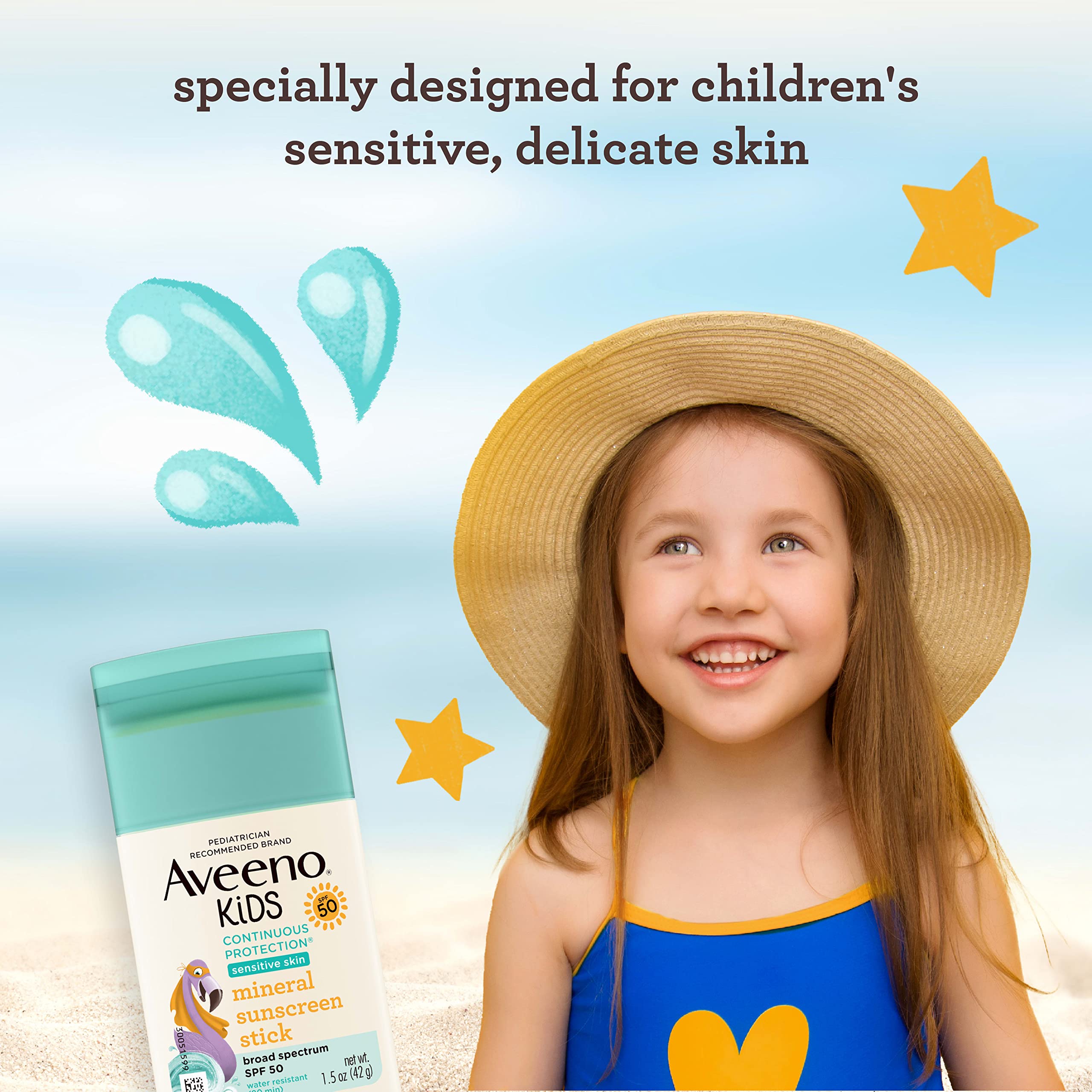 aveeno-kids-continuous-protection-zinc-oxide-mineral-sunscreen-stick-for-sensiti image 2