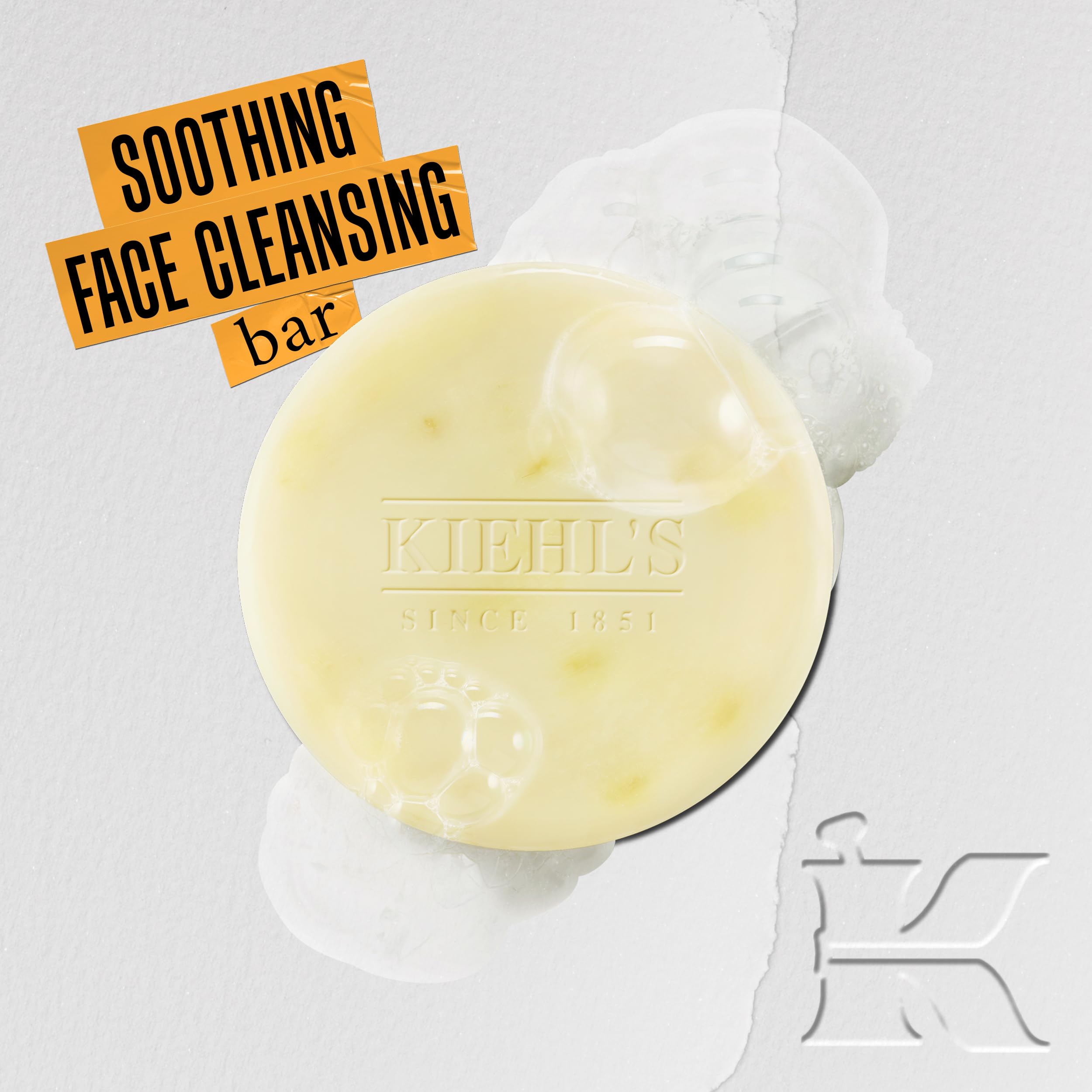 kiehl-s-calendula-concentrated-facial-cleansing-bar-calming-soap-cleanser-for-no image 2
