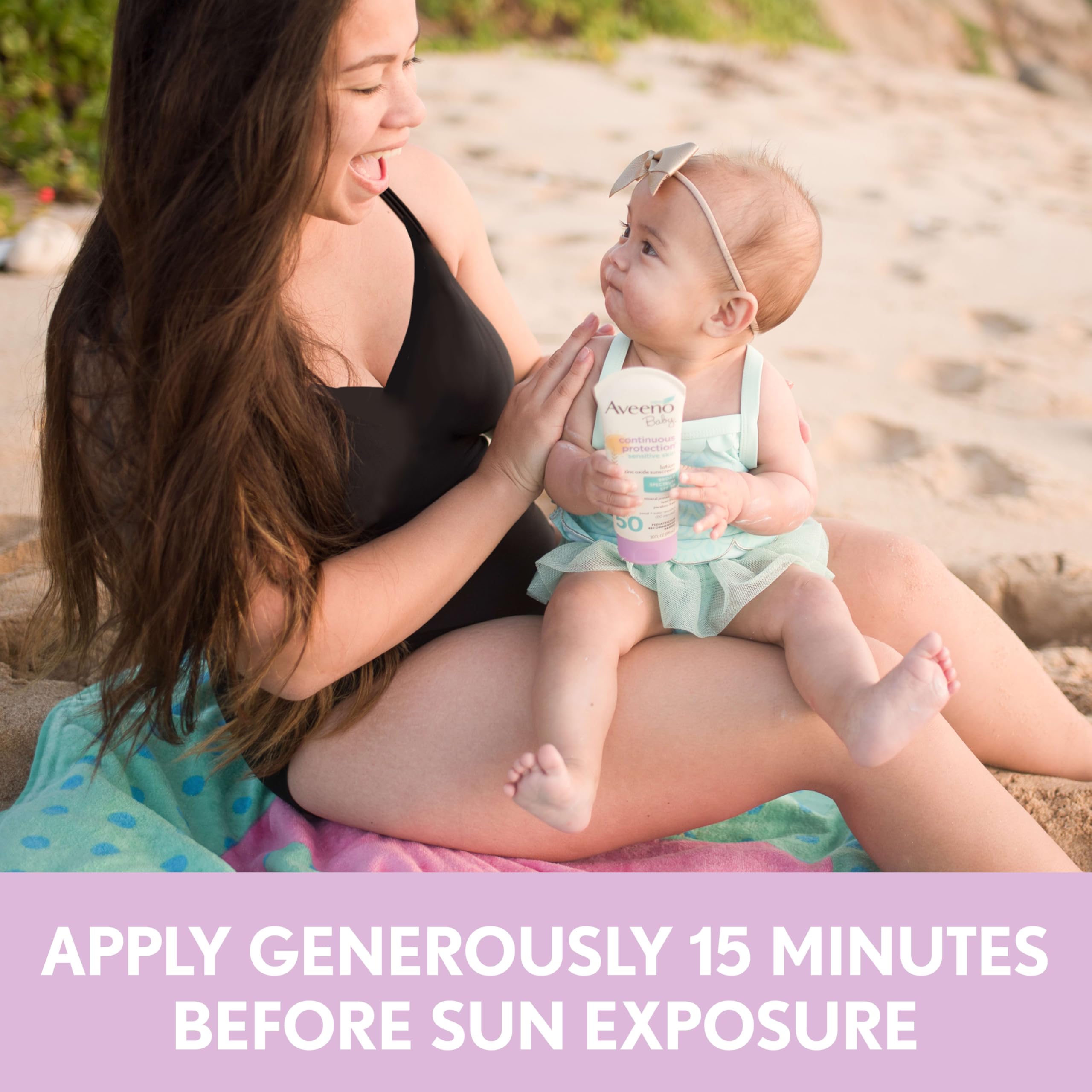 aveeno-baby-continuous-protection-mineral-sunscreen-lotion-spf-50-sensitive-skin image 4