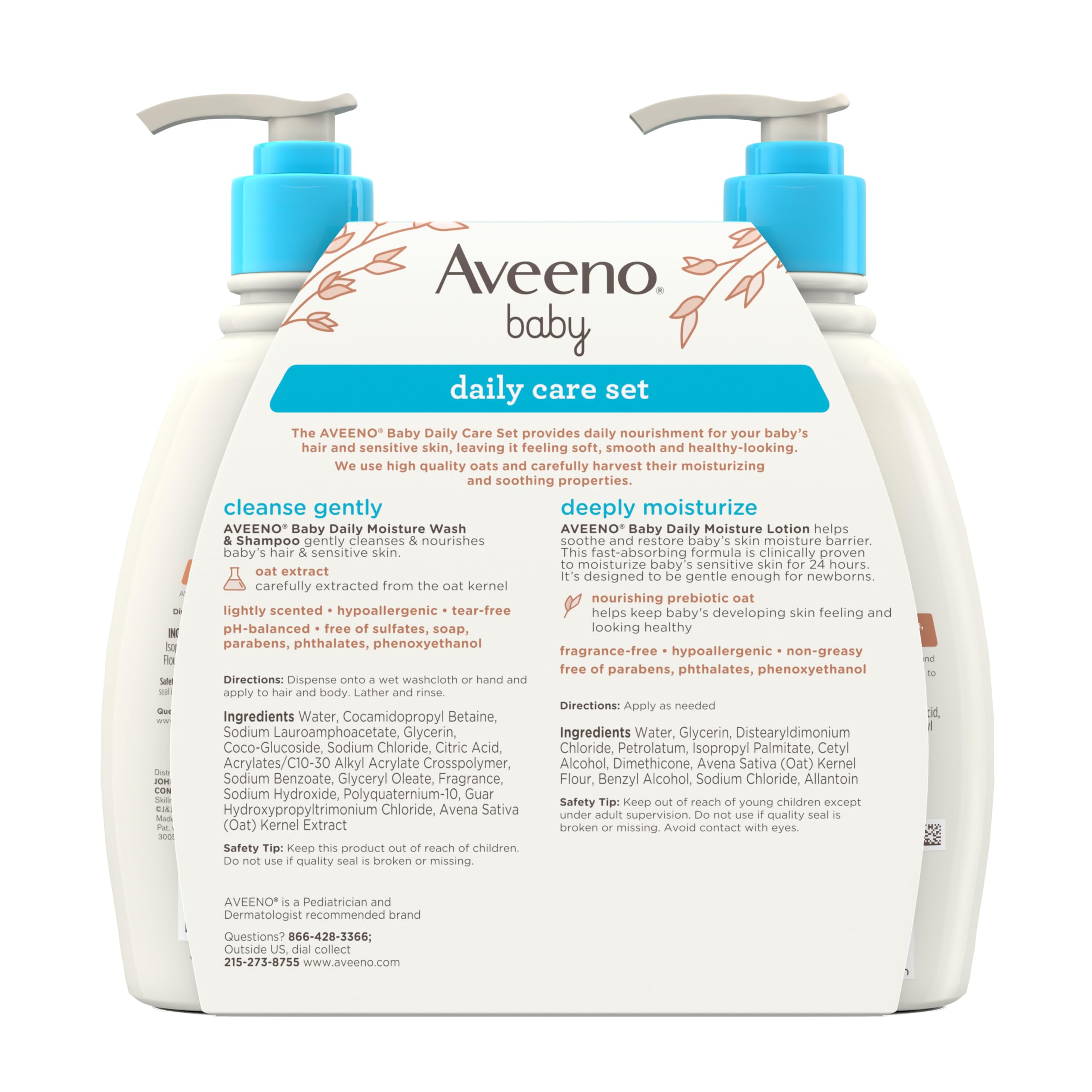 aveeno-baby-daily-care-gift-set-with-oat-extract-moisturizing-lotion-and-2-in-1- image 8