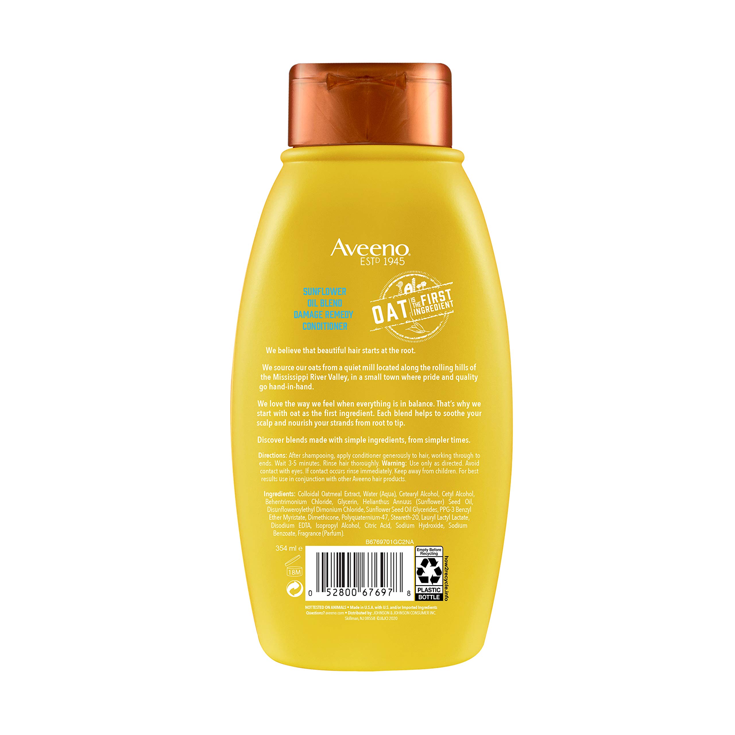 aveeno-sunflower-oil-blend-conditioner-for-dry-damaged-hair-dye-free-paraben-fre image 2