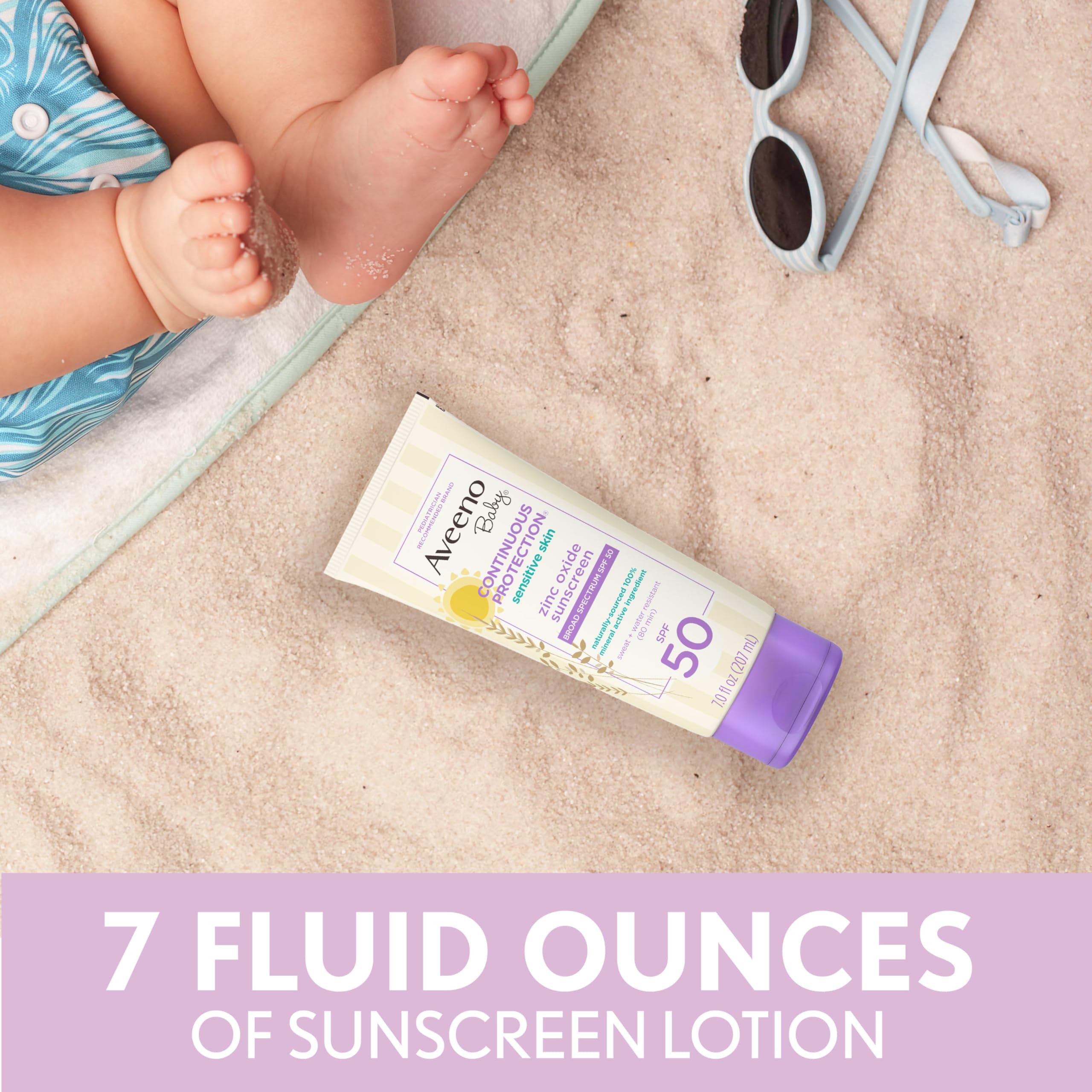 aveeno-baby-continuous-protection-mineral-sunscreen-lotion-spf-50-sensitive-skin image 6