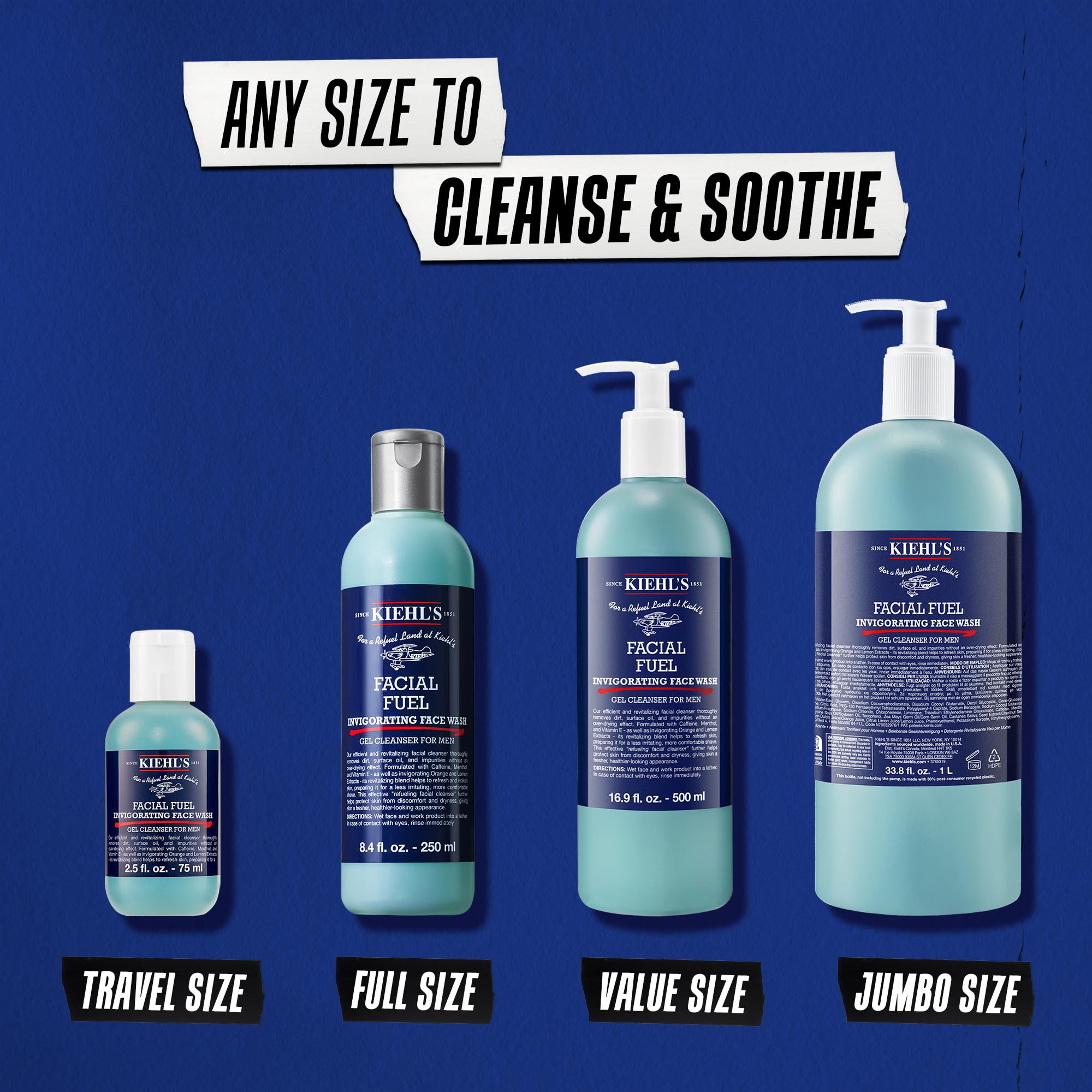 kiehl-s-facial-fuel-face-wash-refreshing-invigorating-men-s-gel-cleanser-with-ca image 7