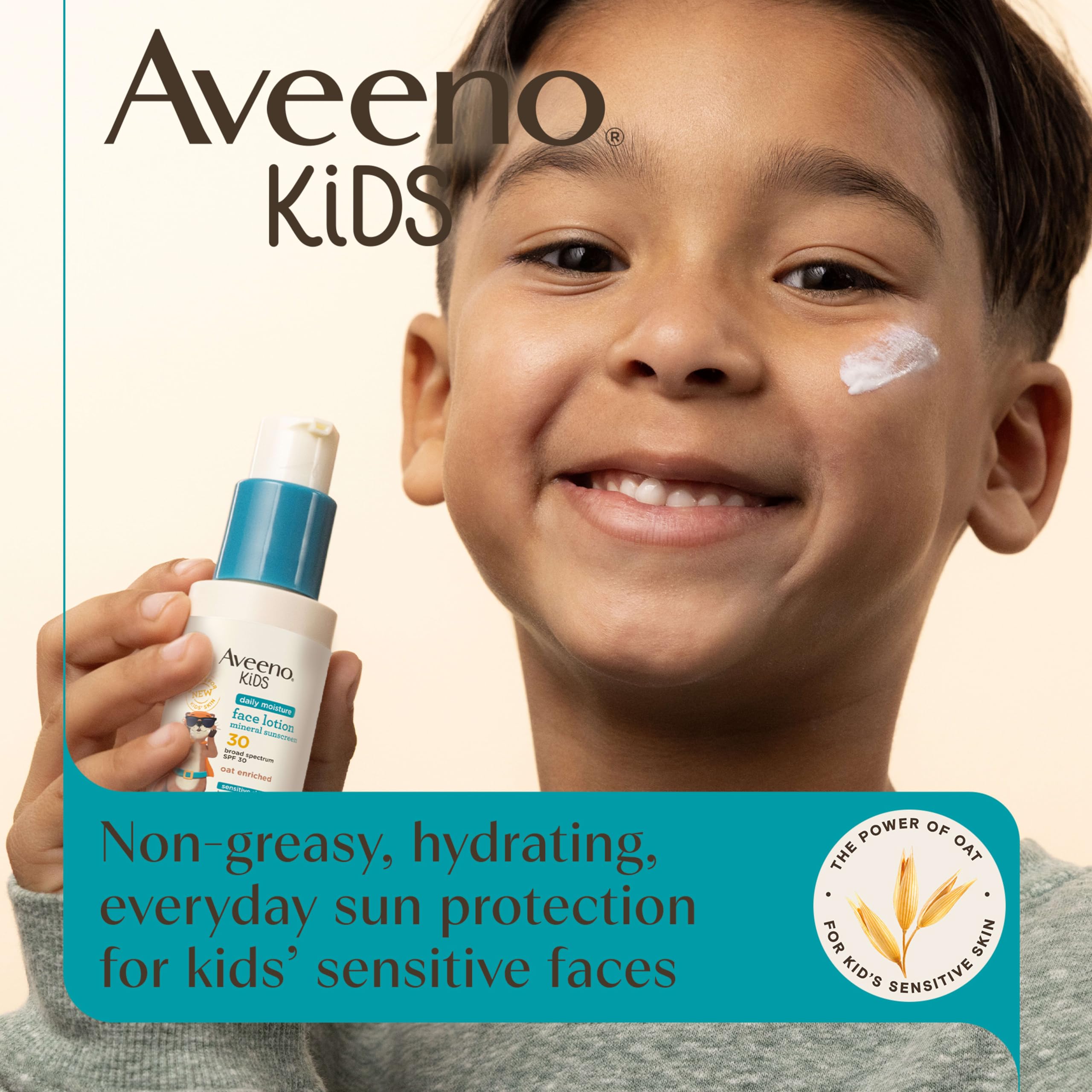 aveeno-kids-daily-moisture-face-lotion-mineral-sunscreen-spf-30-1-5-oz-oat-enric image 2