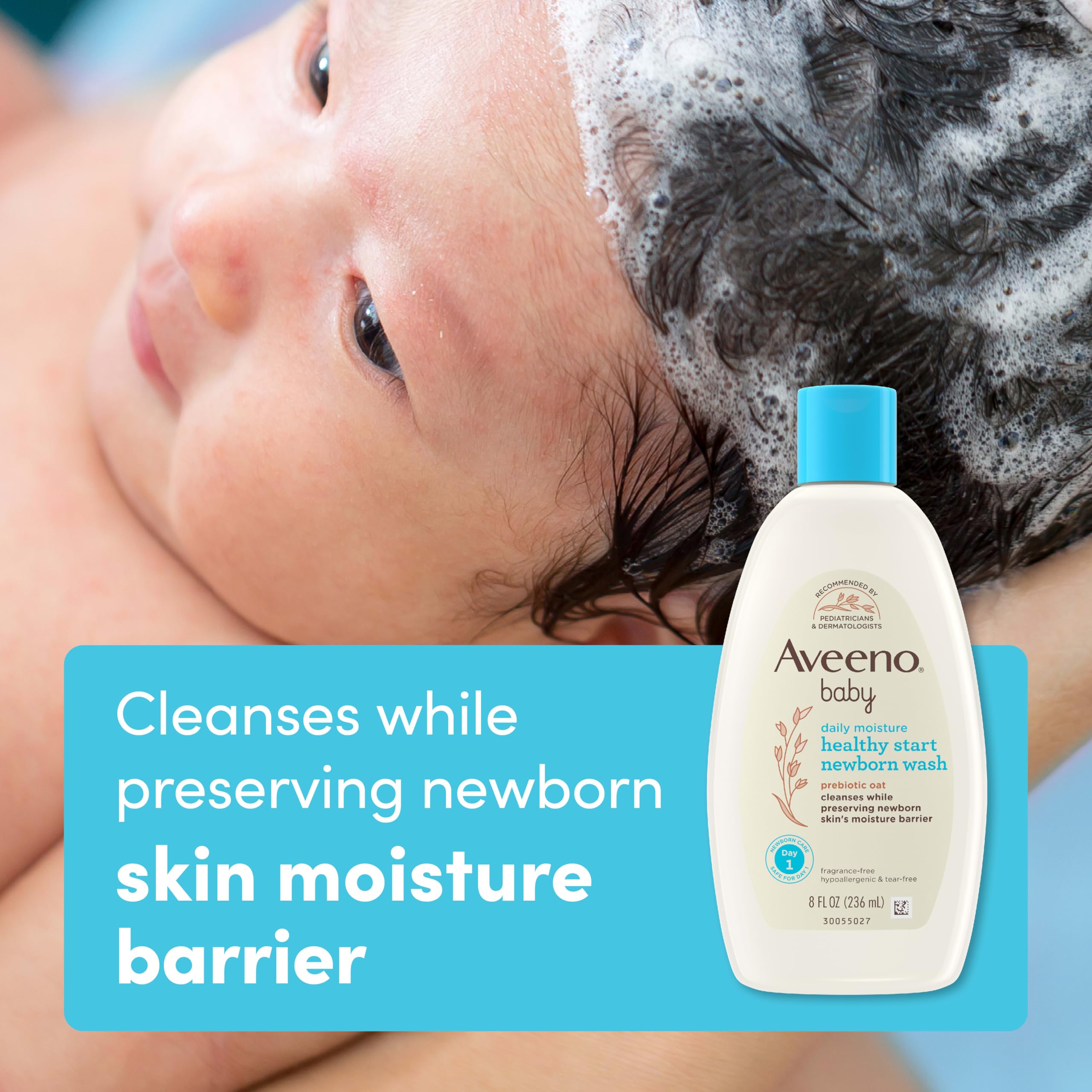 aveeno-baby-healthy-start-nourishing-newborn-wash-prebiotic-oat-tear-free-8-fl-o image 2