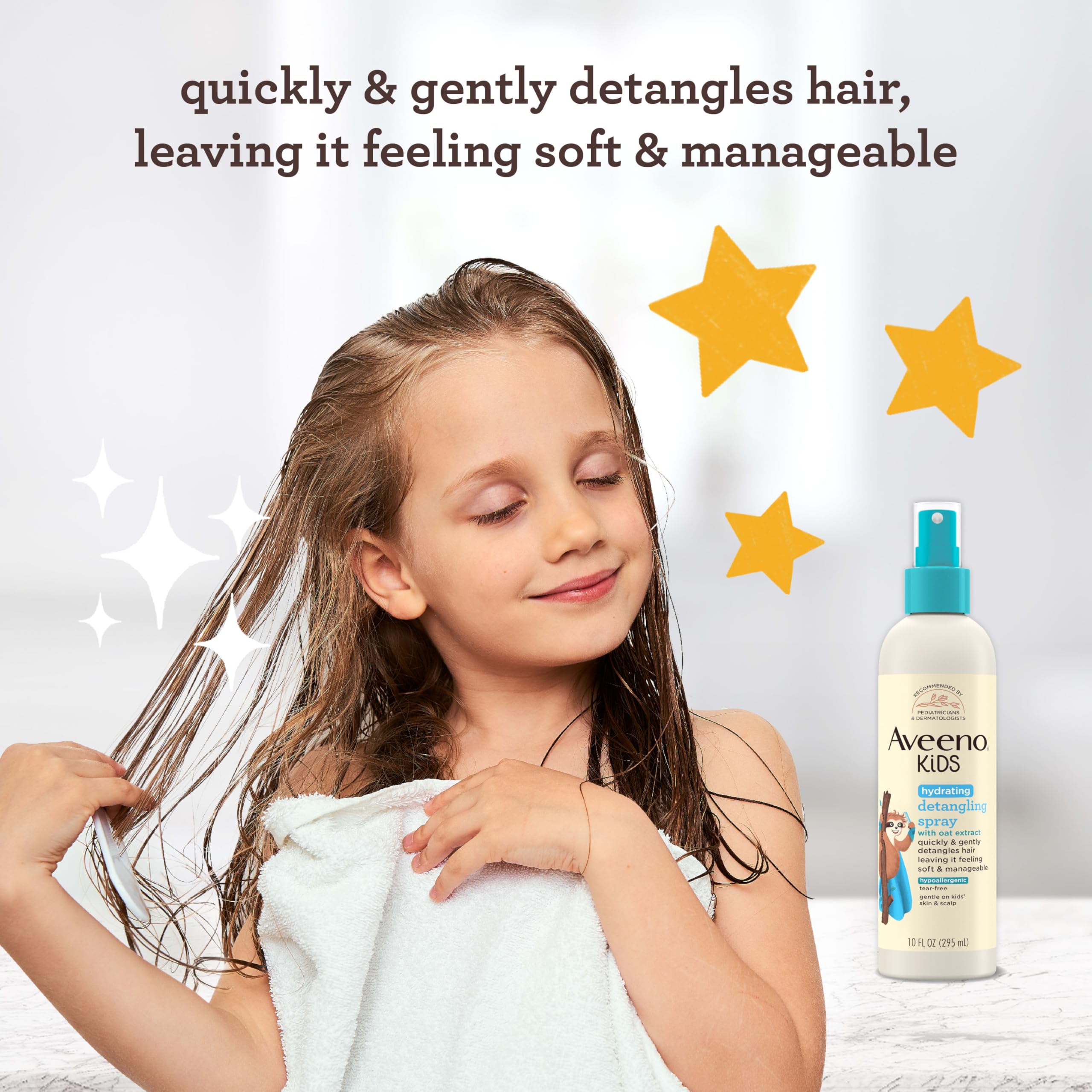 aveeno-kids-hydrating-detangling-spray-with-oat-extract-tear-free-gentle-for-sen image 2