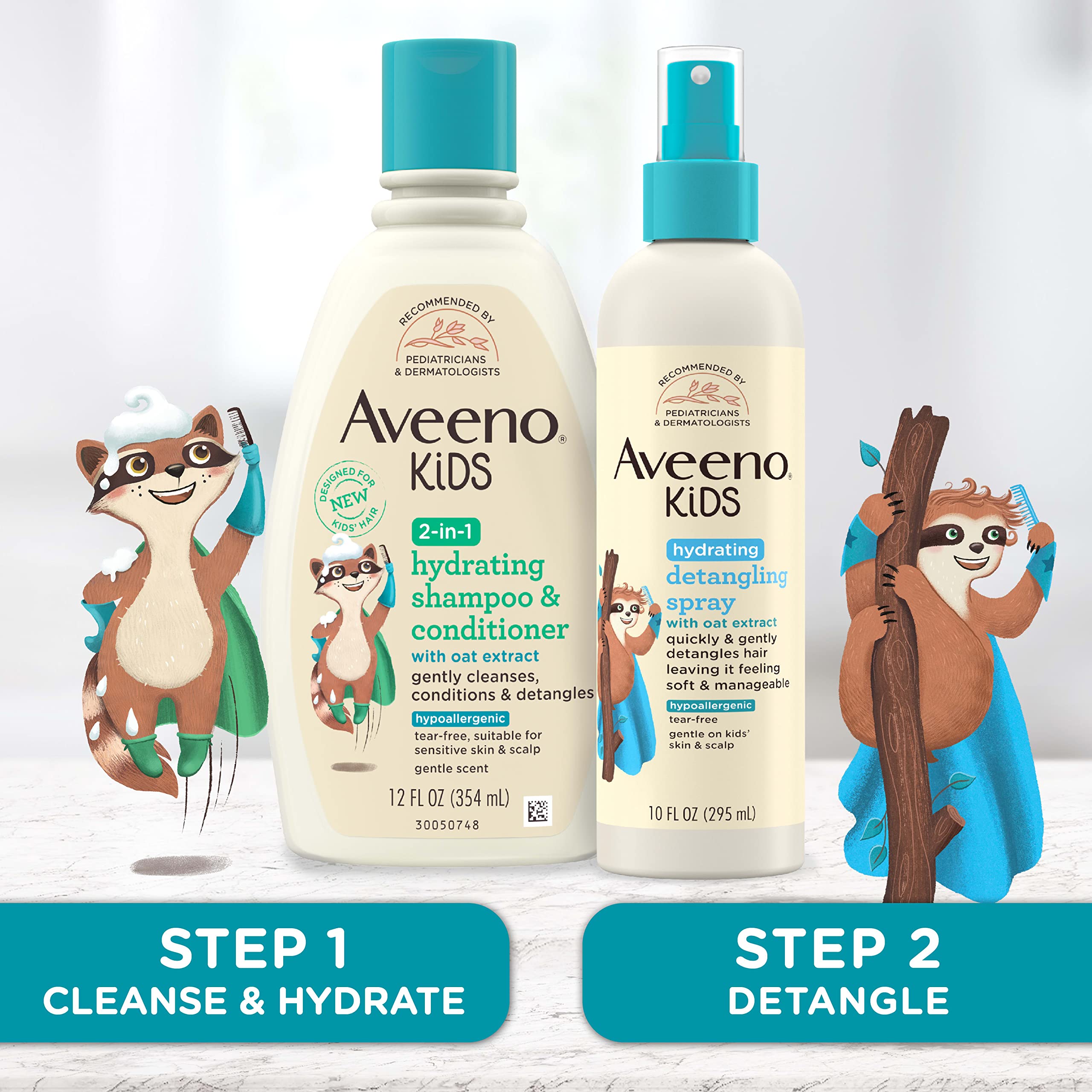 aveeno-kids-hydrating-detangling-spray-with-oat-extract-tear-free-gentle-for-sen image 5