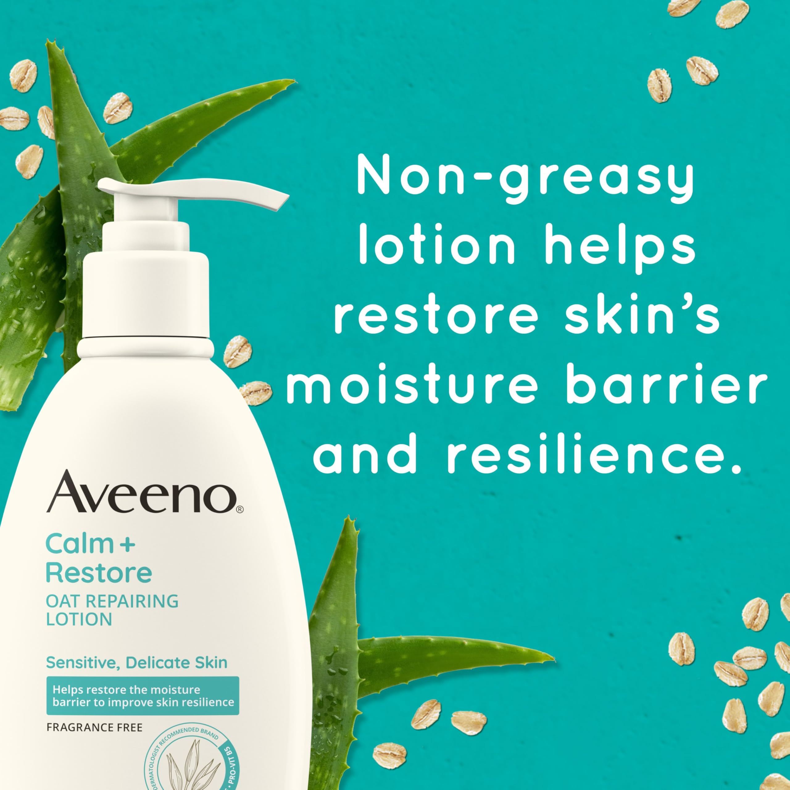 aveeno-calm-restore-oat-repairing-body-lotion-for-sensitive-skin-fragrance-free- image 6