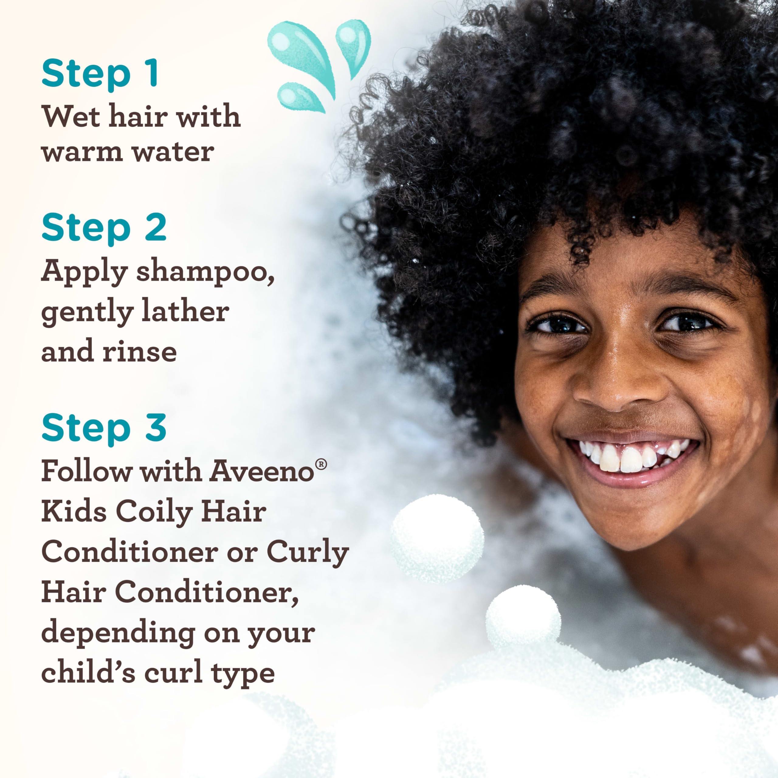 aveeno-kids-curly-coily-hair-shampoo-with-oat-extract-shea-butter-type-3-4-hair- image 4
