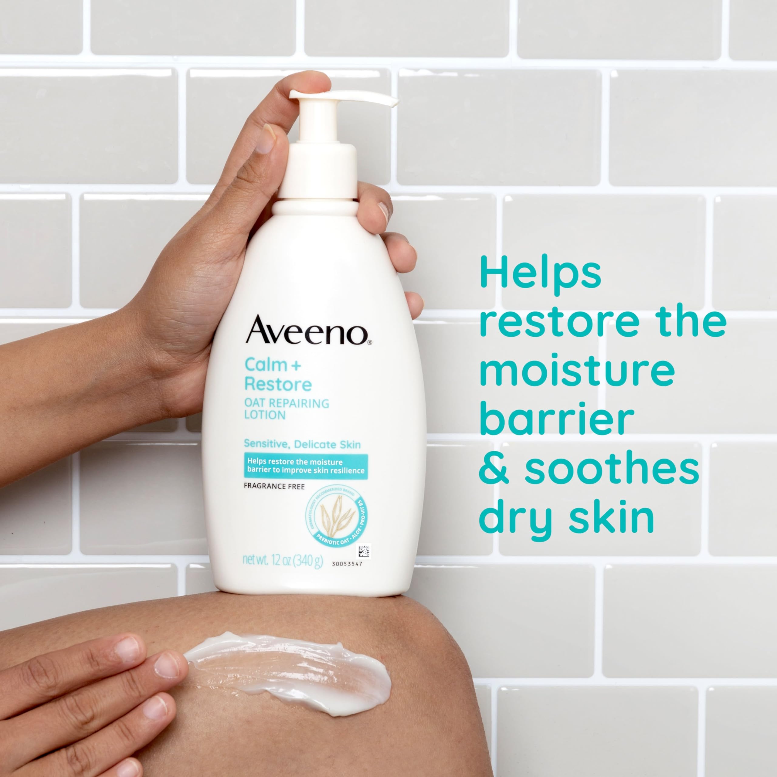 aveeno-calm-restore-oat-repairing-body-lotion-for-sensitive-skin-fragrance-free- image 3