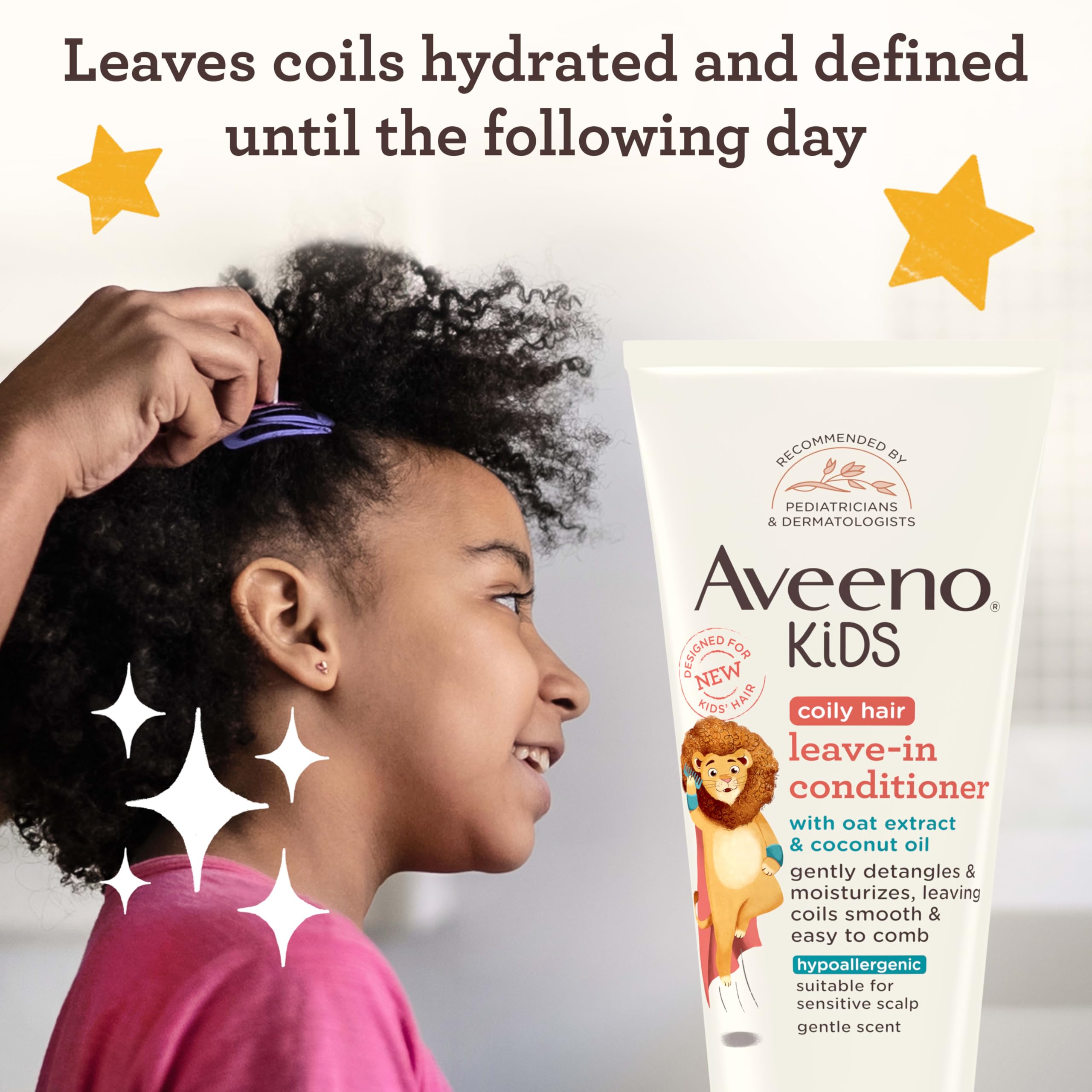 aveeno-kids-coily-hair-leave-in-conditioner-for-toddlers-hypoallergenic-detangle image 2