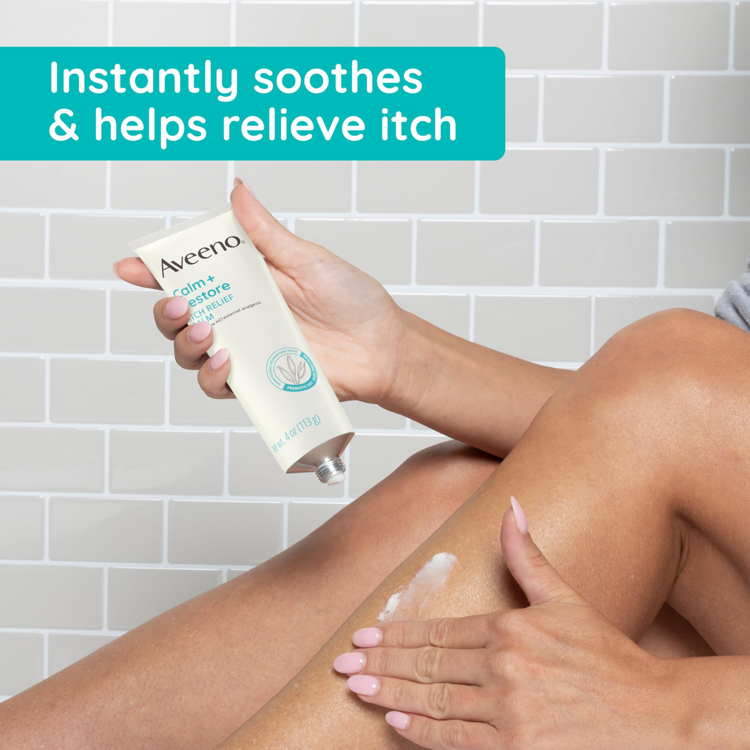 aveeno-calm-restore-itch-relief-body-balm-with-pramoxine-hcl-prebiotic-oat-aloe- image 3