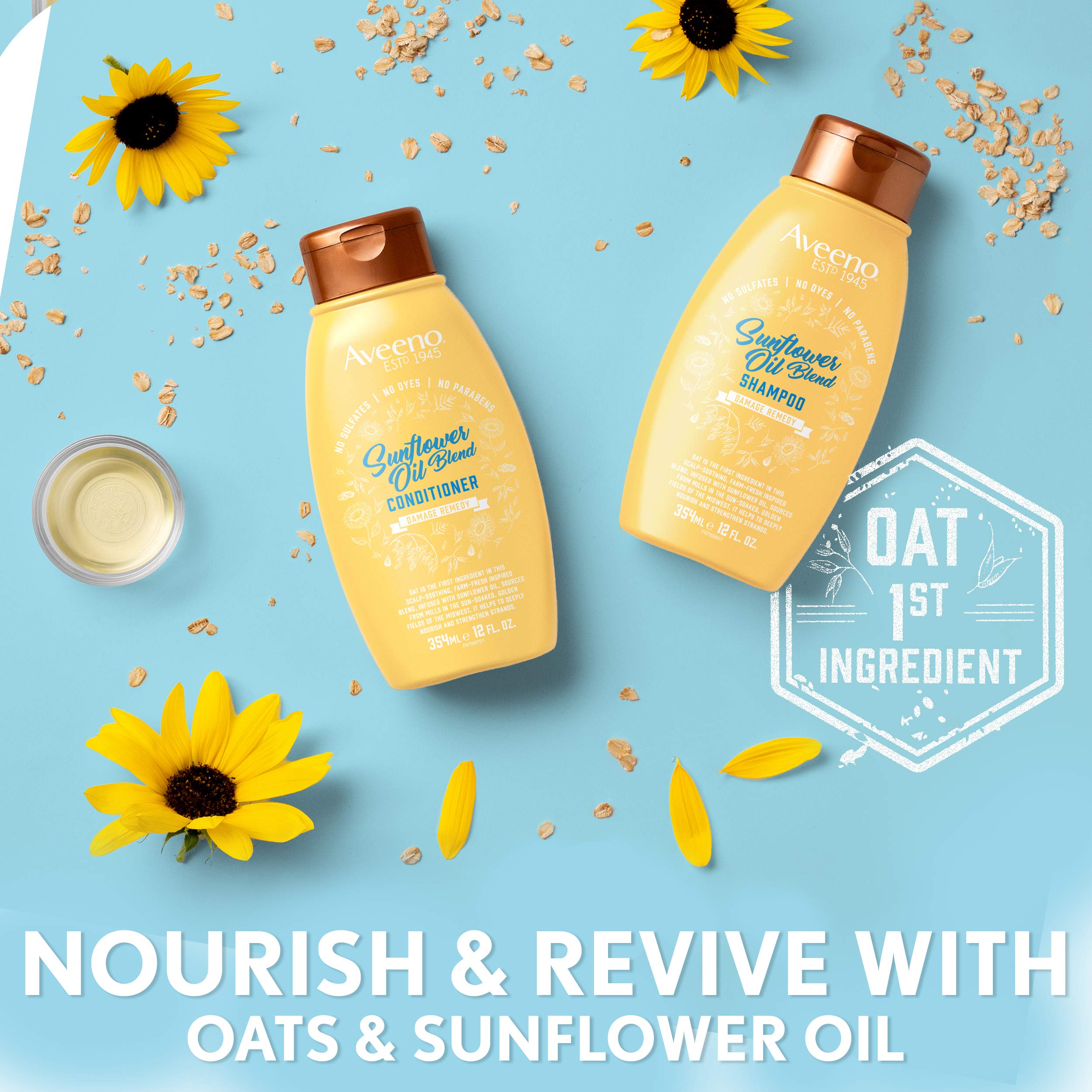 aveeno-sunflower-oil-blend-conditioner-for-dry-damaged-hair-dye-free-paraben-fre image 4