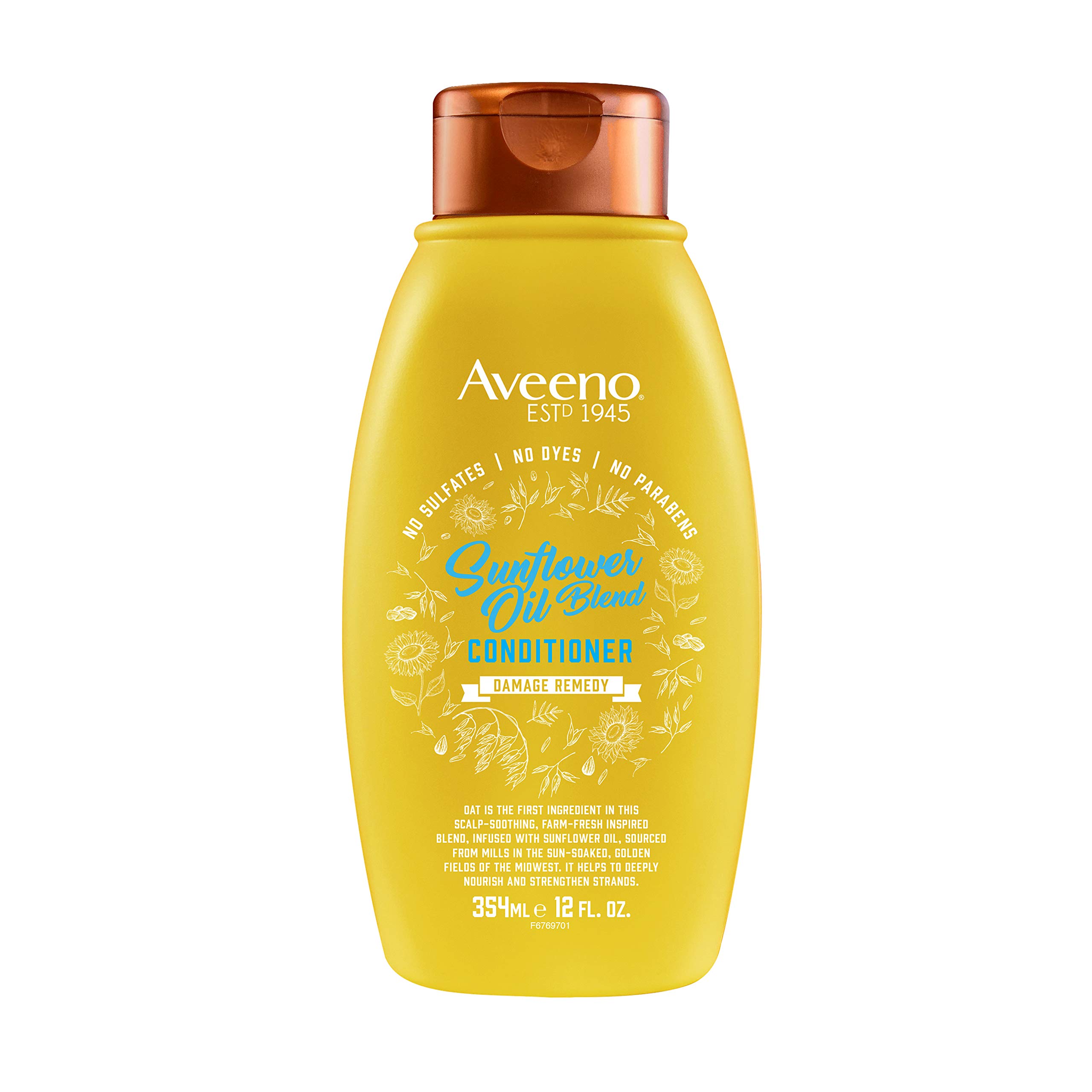 aveeno-sunflower-oil-blend-conditioner-for-dry-damaged-hair-dye-free-paraben-fre image 1