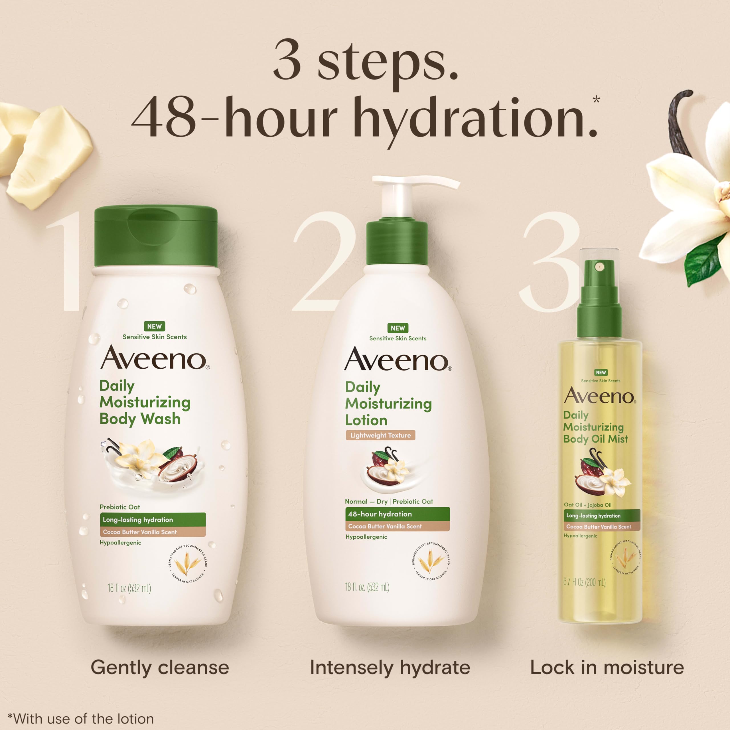 aveeno-daily-moisturizing-body-wash-with-cocoa-butter-vanilla-scent-prebiotic-oa image 7