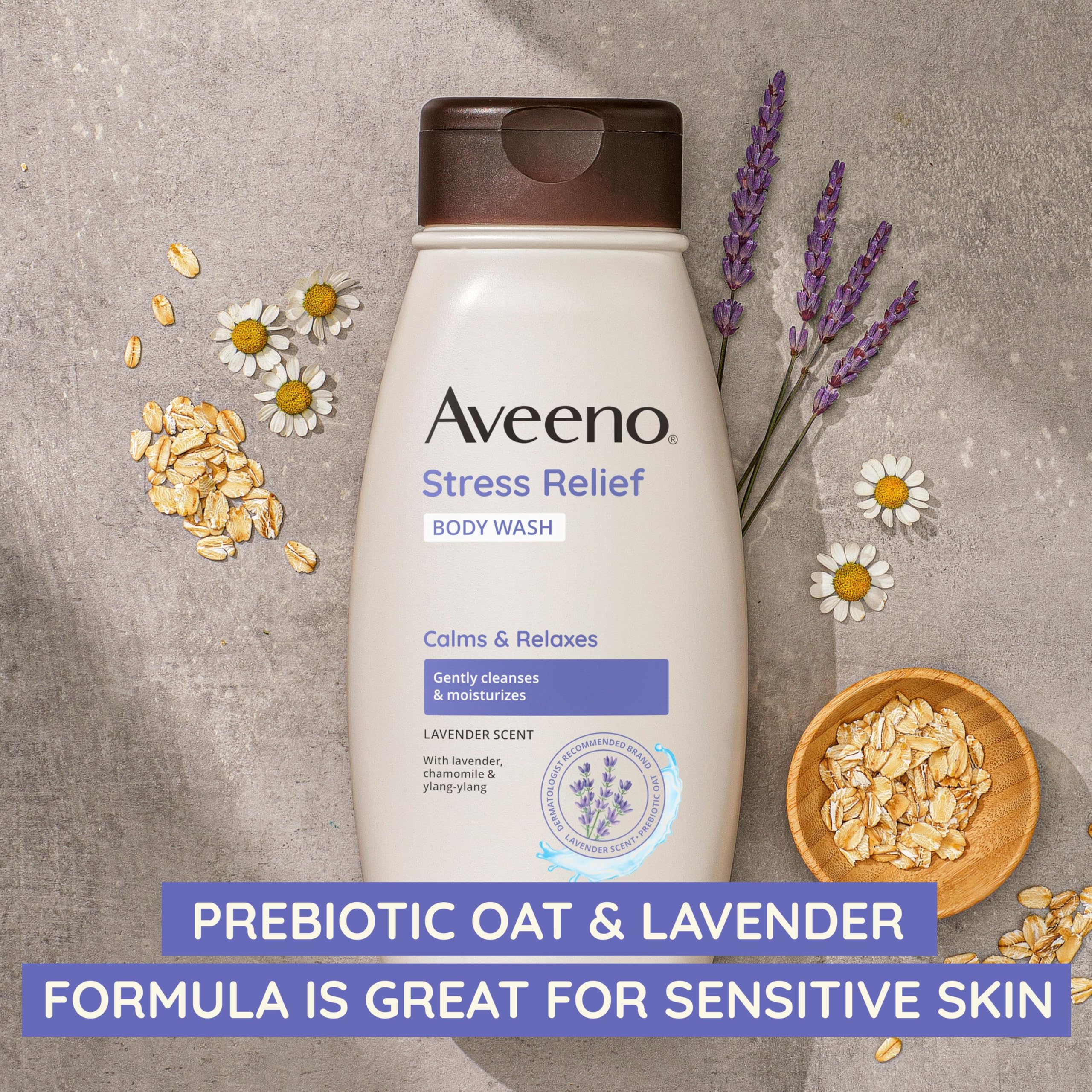 aveeno-stress-relief-body-wash-with-prebiotic-oat-lavender-soap-free-twin-pack-2 image 4